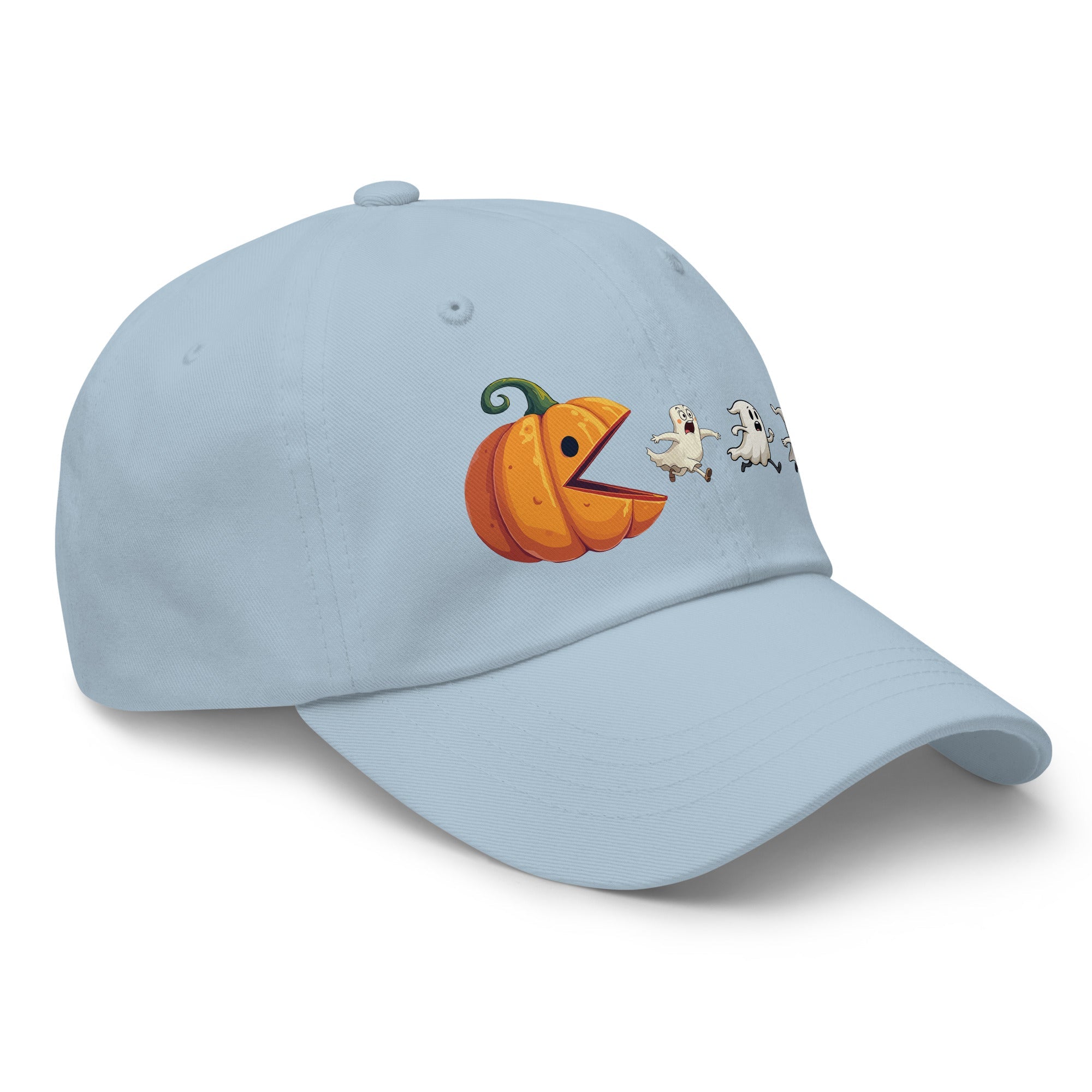 🎃 Pumpkin vs Ghosts Halloween Dad Hat 👻 - f9artist