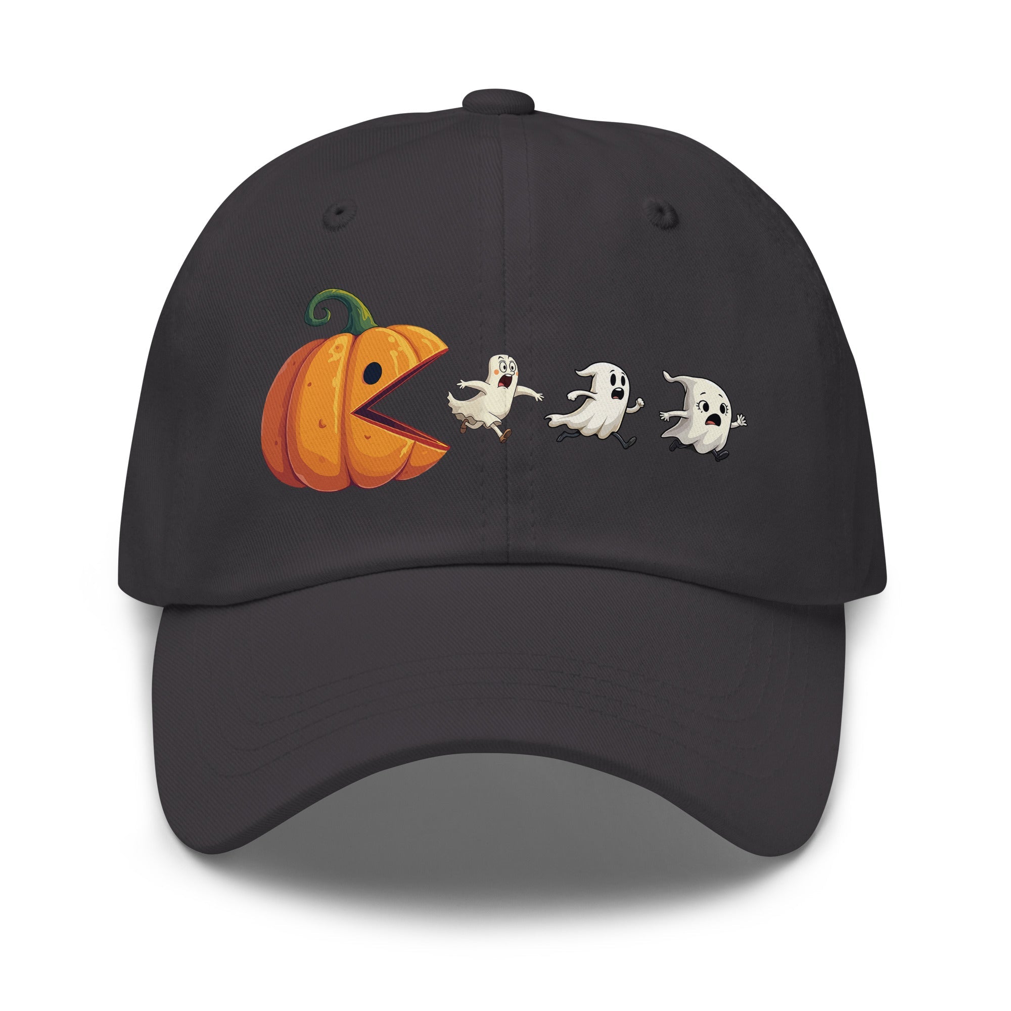 🎃 Pumpkin vs Ghosts Halloween Dad Hat 👻 - f9artist