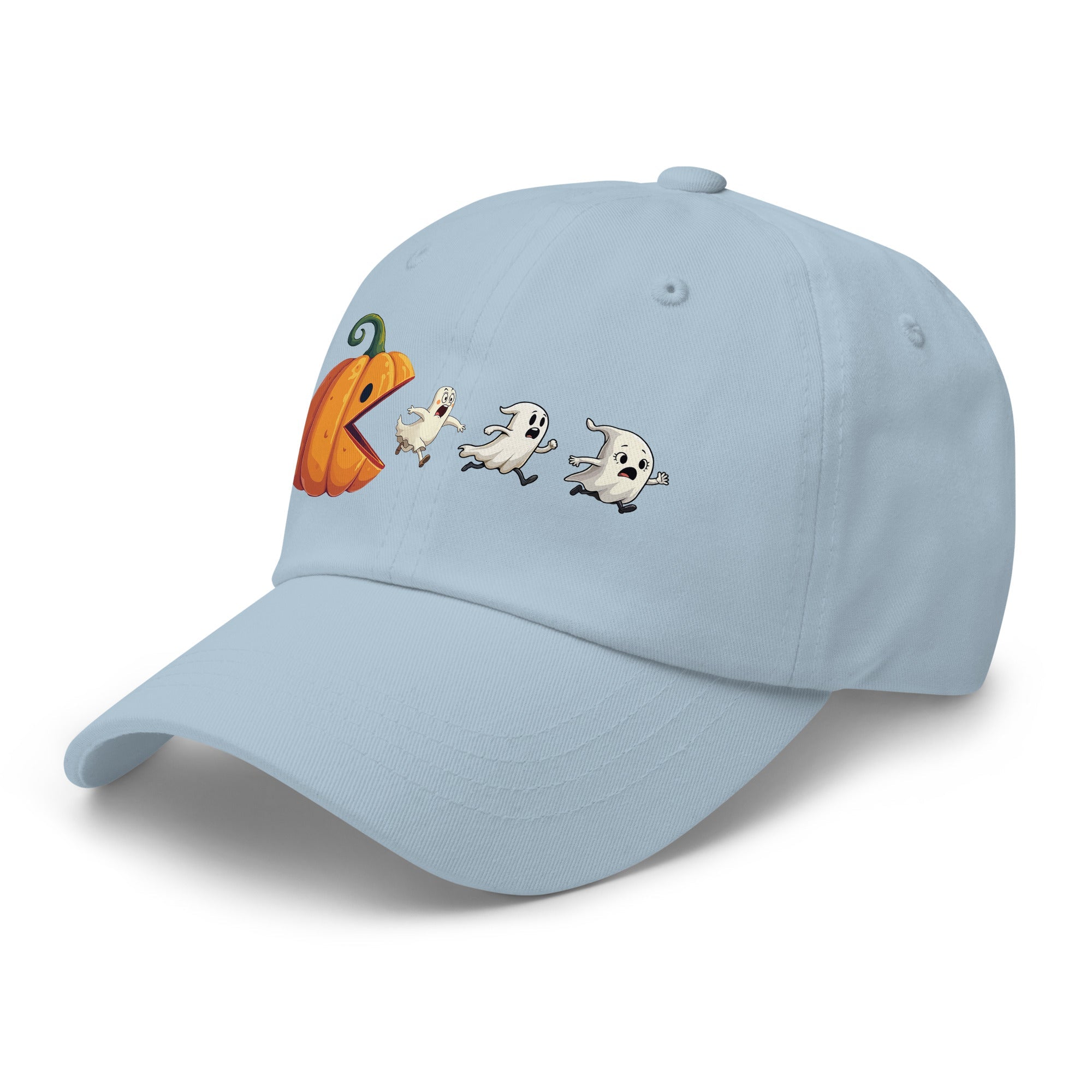 🎃 Pumpkin vs Ghosts Halloween Dad Hat 👻 - f9artist