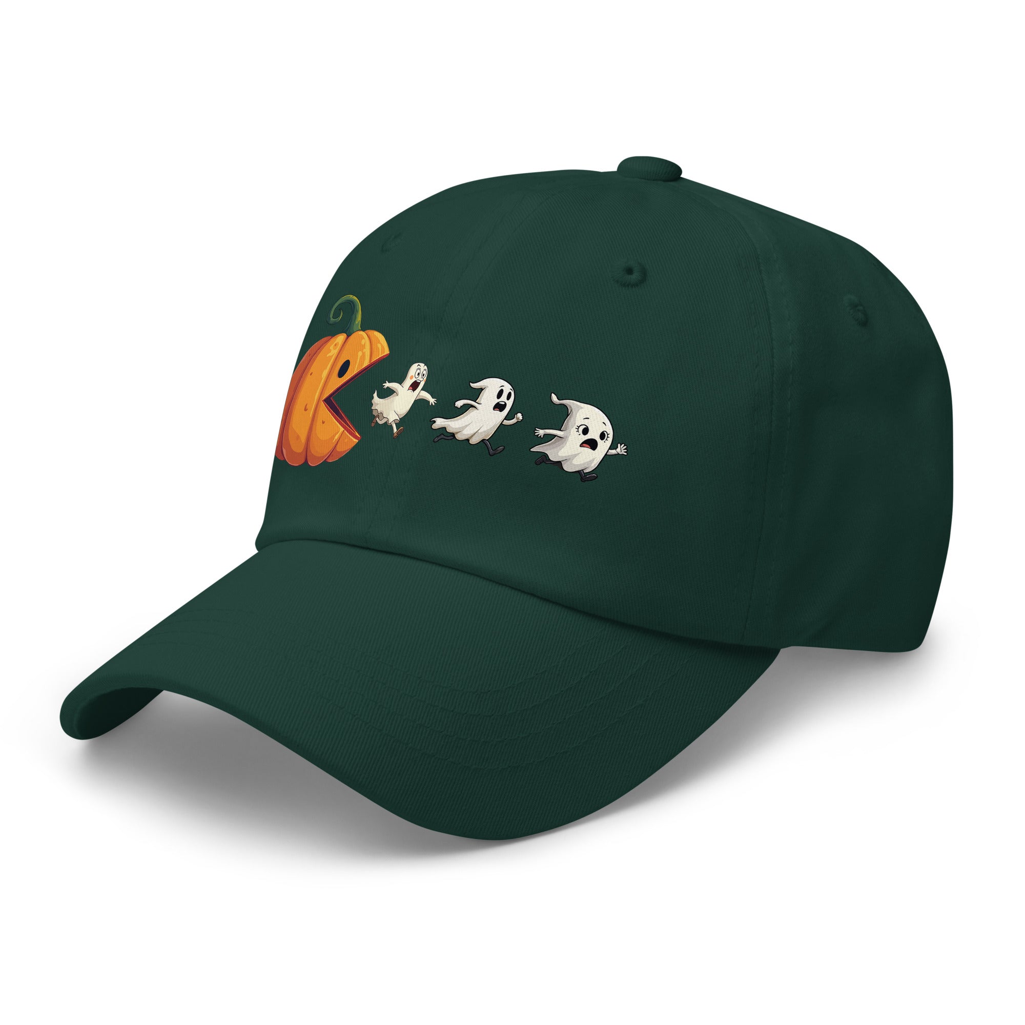 🎃 Pumpkin vs Ghosts Halloween Dad Hat 👻 - f9artist