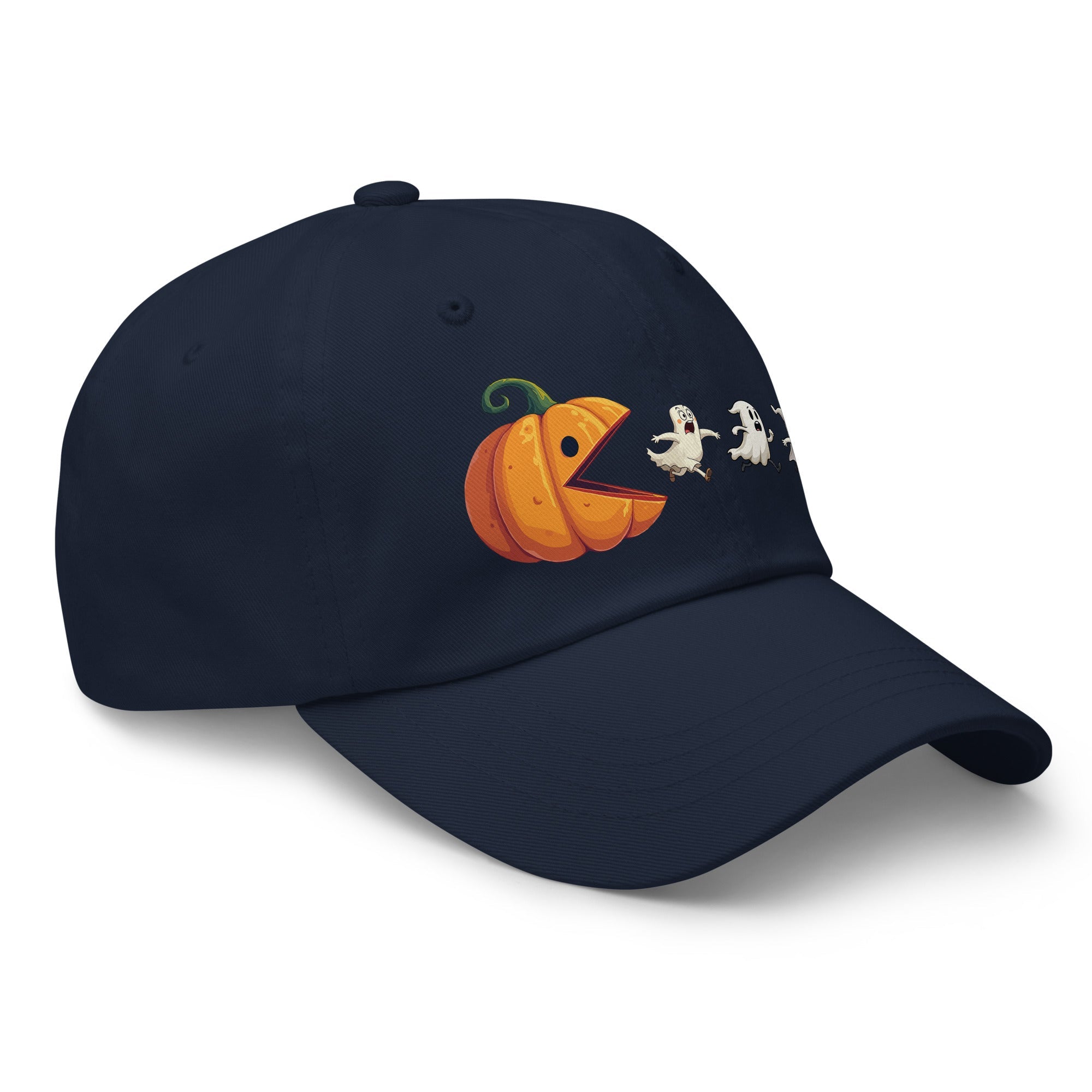 🎃 Pumpkin vs Ghosts Halloween Dad Hat 👻 - f9artist