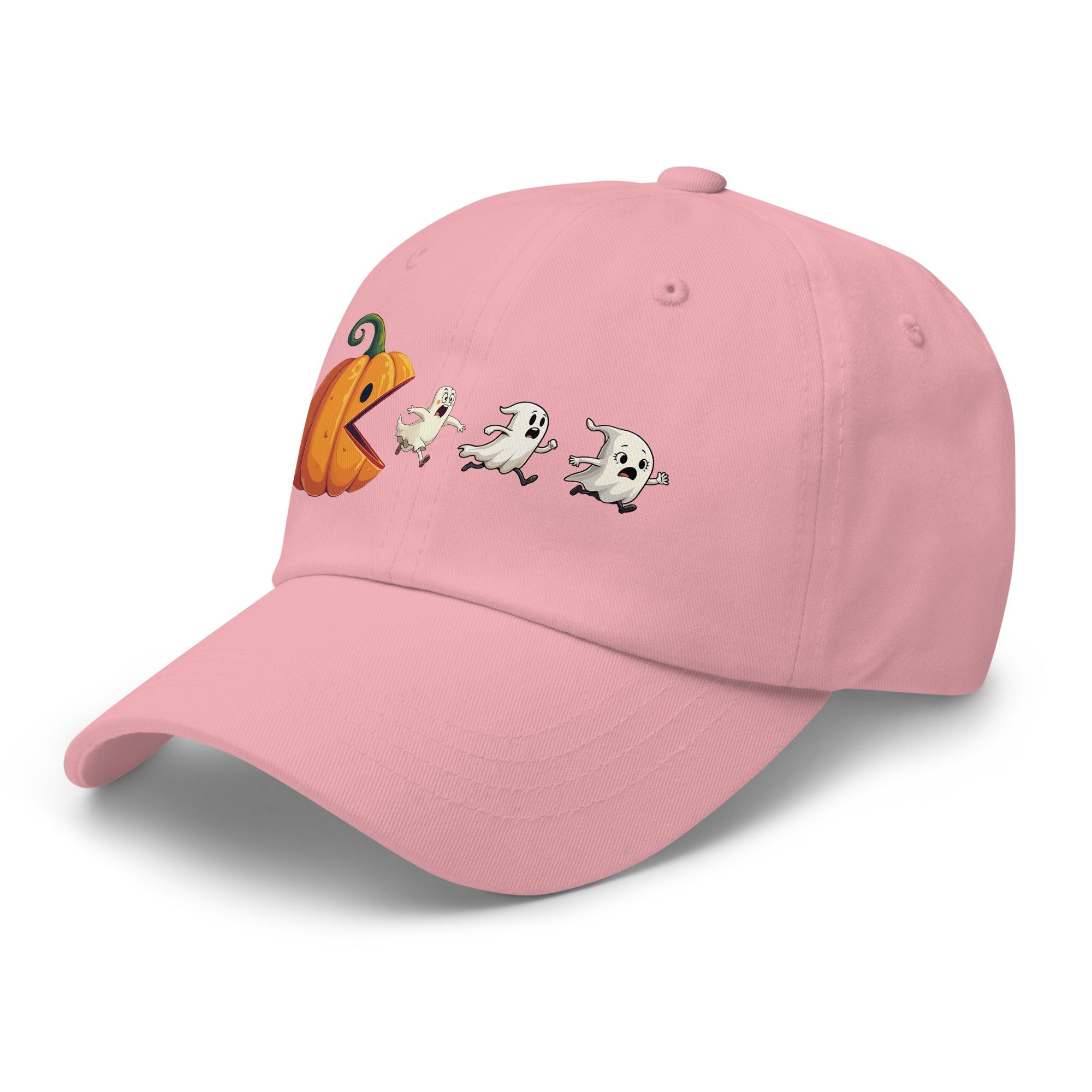 🎃 Pumpkin vs Ghosts Halloween Dad Hat 👻 - f9artist