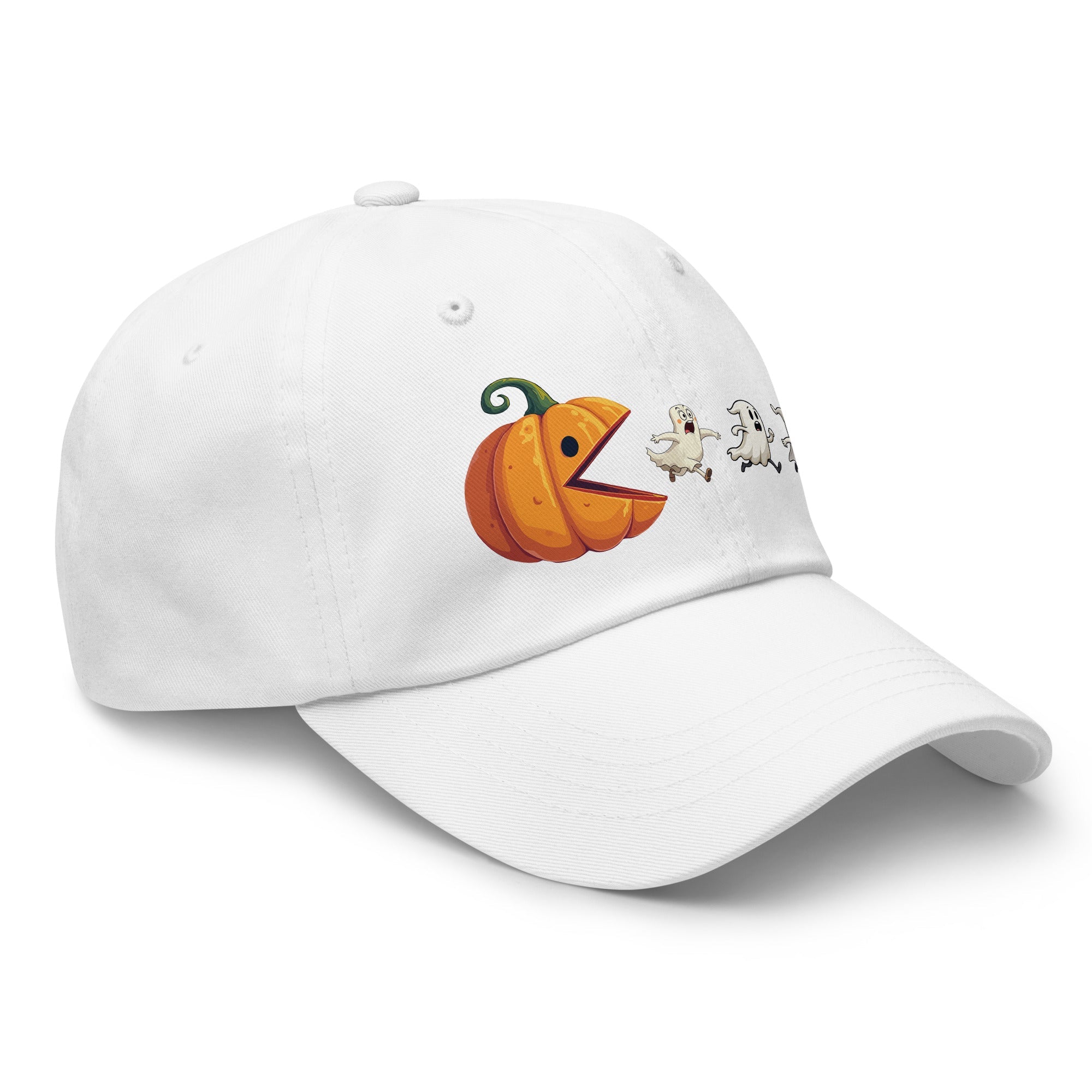 🎃 Pumpkin vs Ghosts Halloween Dad Hat 👻 - f9artist