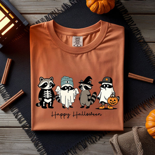 Raccoon Halloween Sweatshirt | Cute Spooky Trick - or - Treat Pullover - f9artist