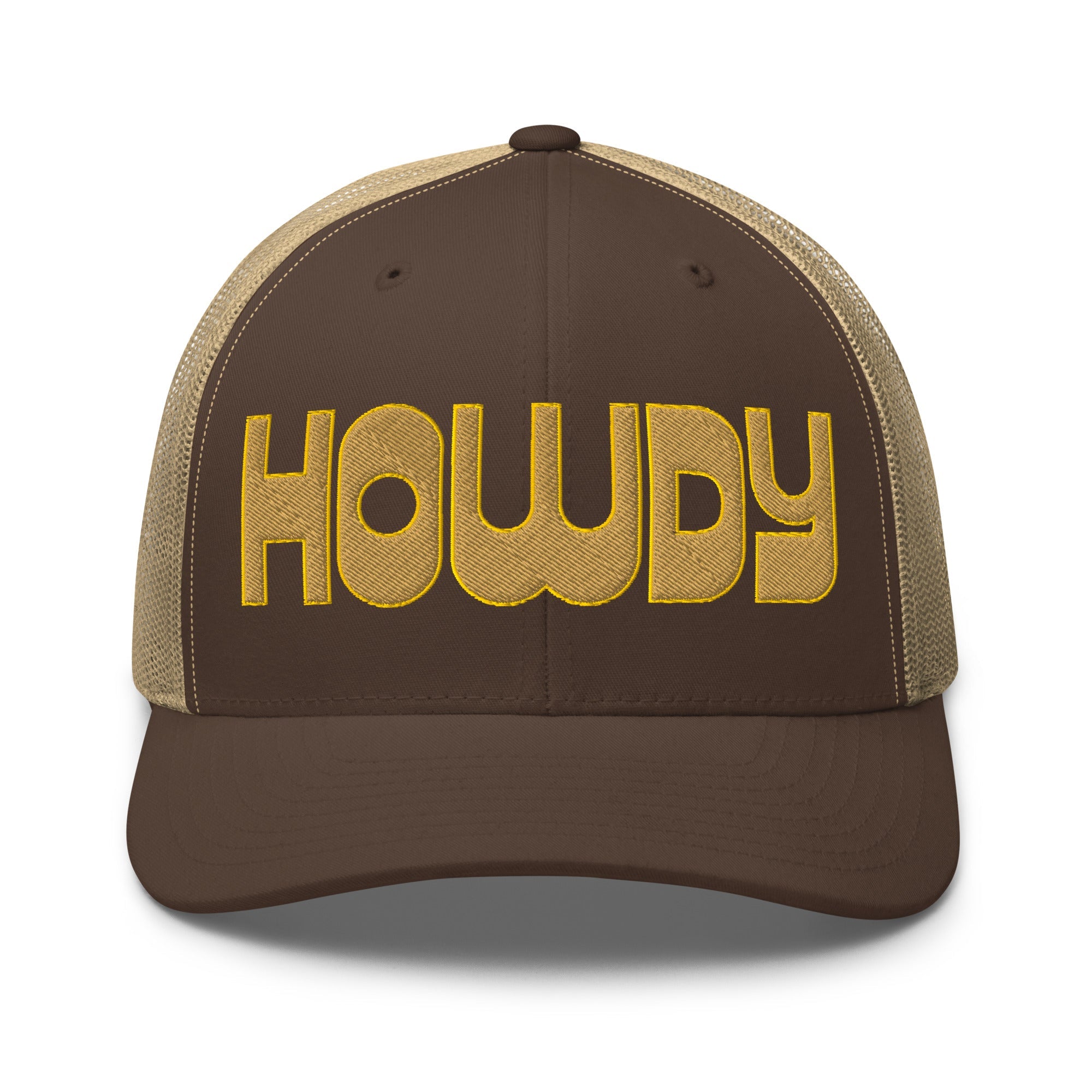 Retro Trucker Hat – HOWDY Bold Western Style - f9artist