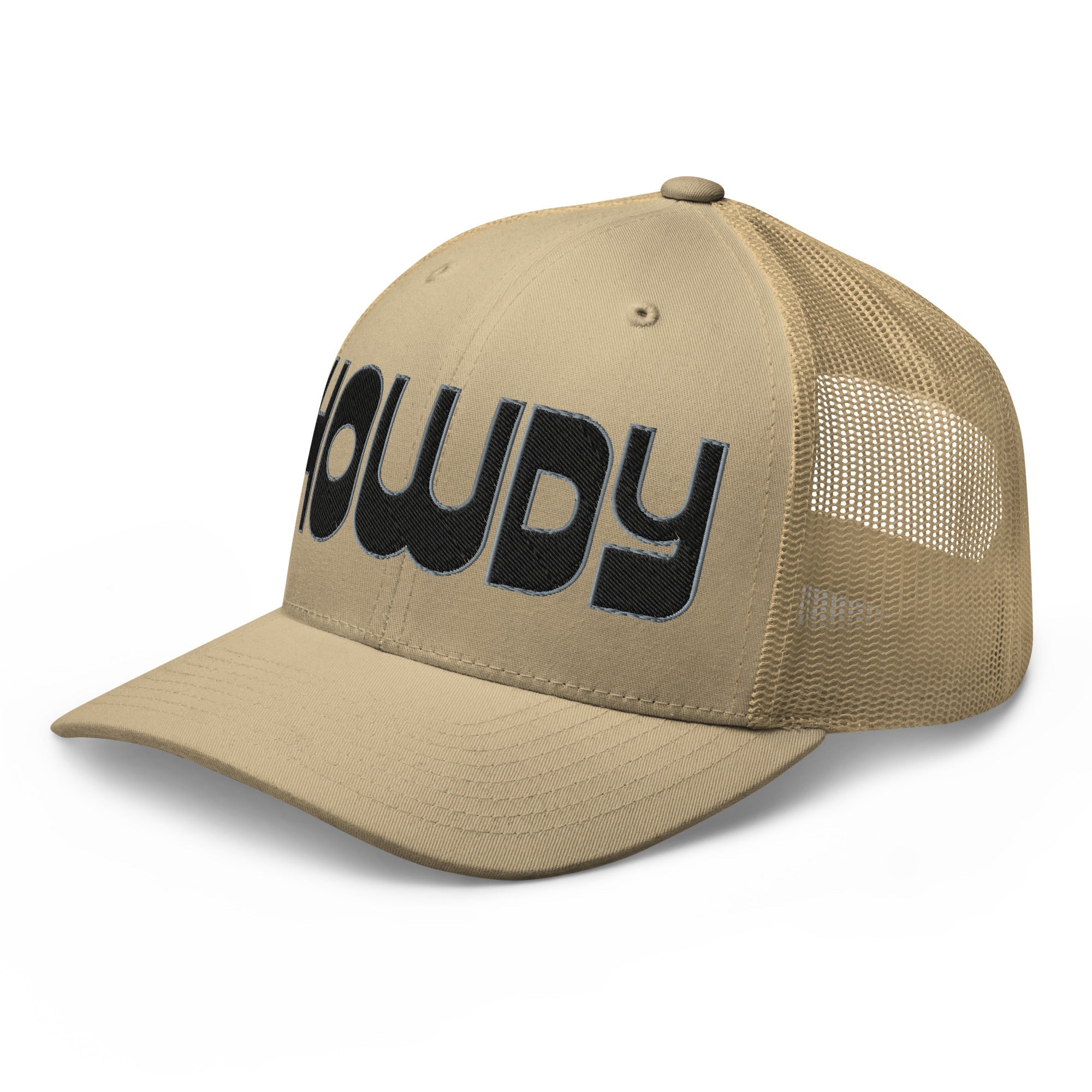 Retro Trucker Hat – HOWDY Bold Western Style - f9artist
