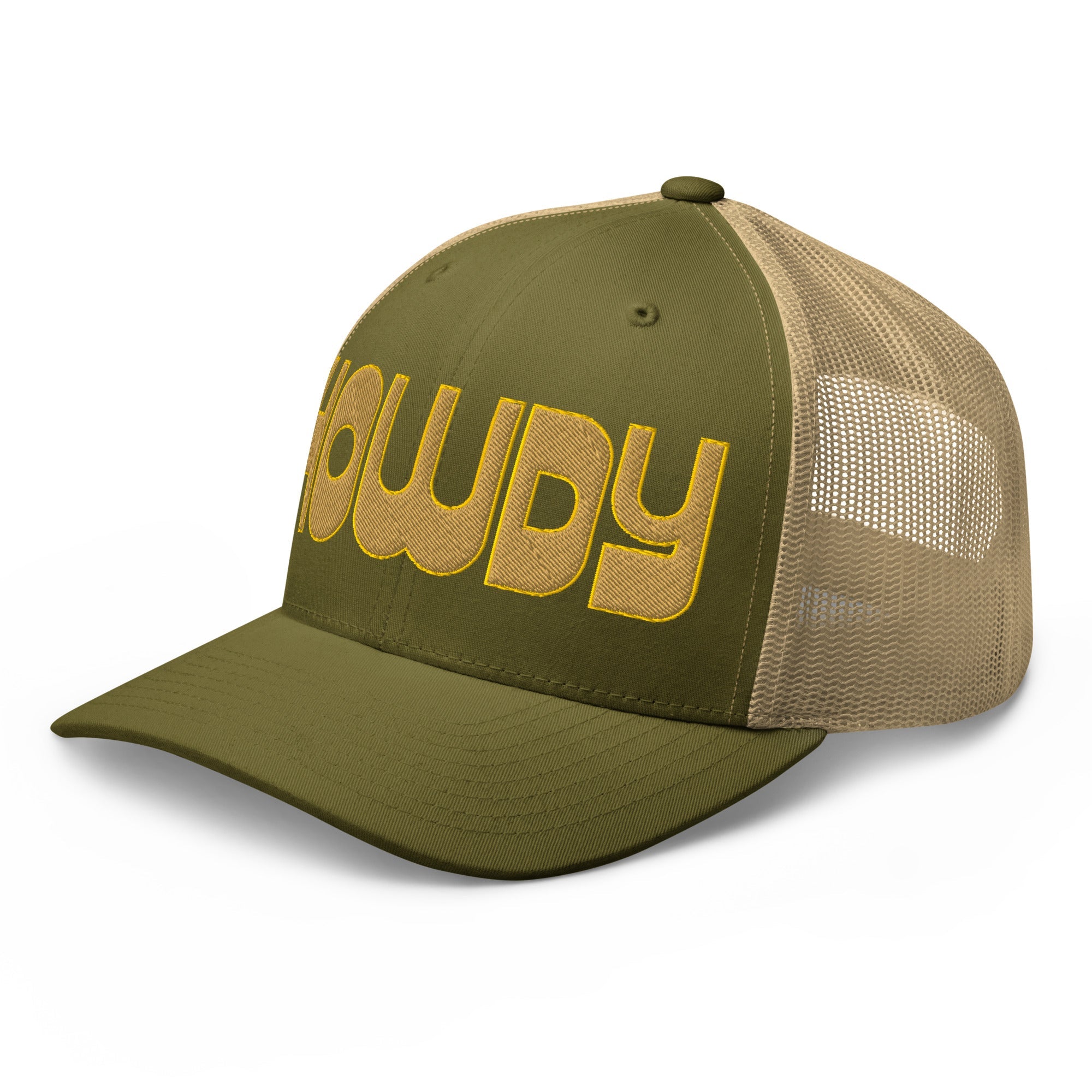 Retro Trucker Hat – HOWDY Bold Western Style - f9artist