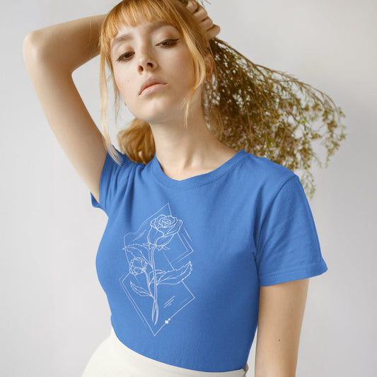 Rose Women’s Basic Softstyle T-Shirt - f9artist