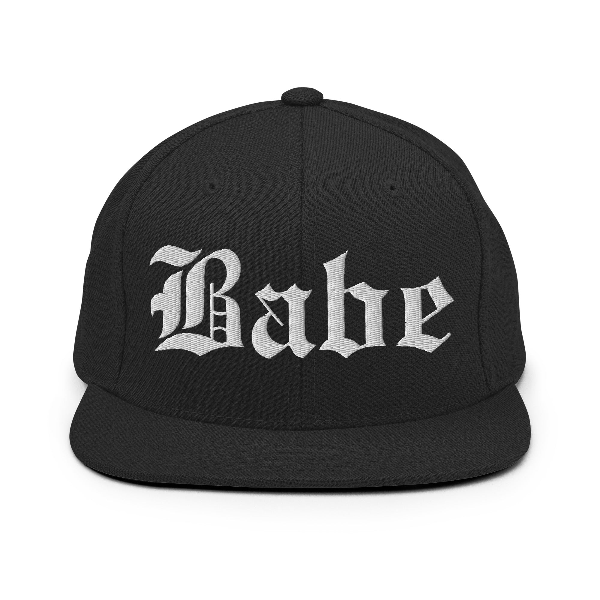 Snapback Hat – Babe Old English Embroidered - f9artist