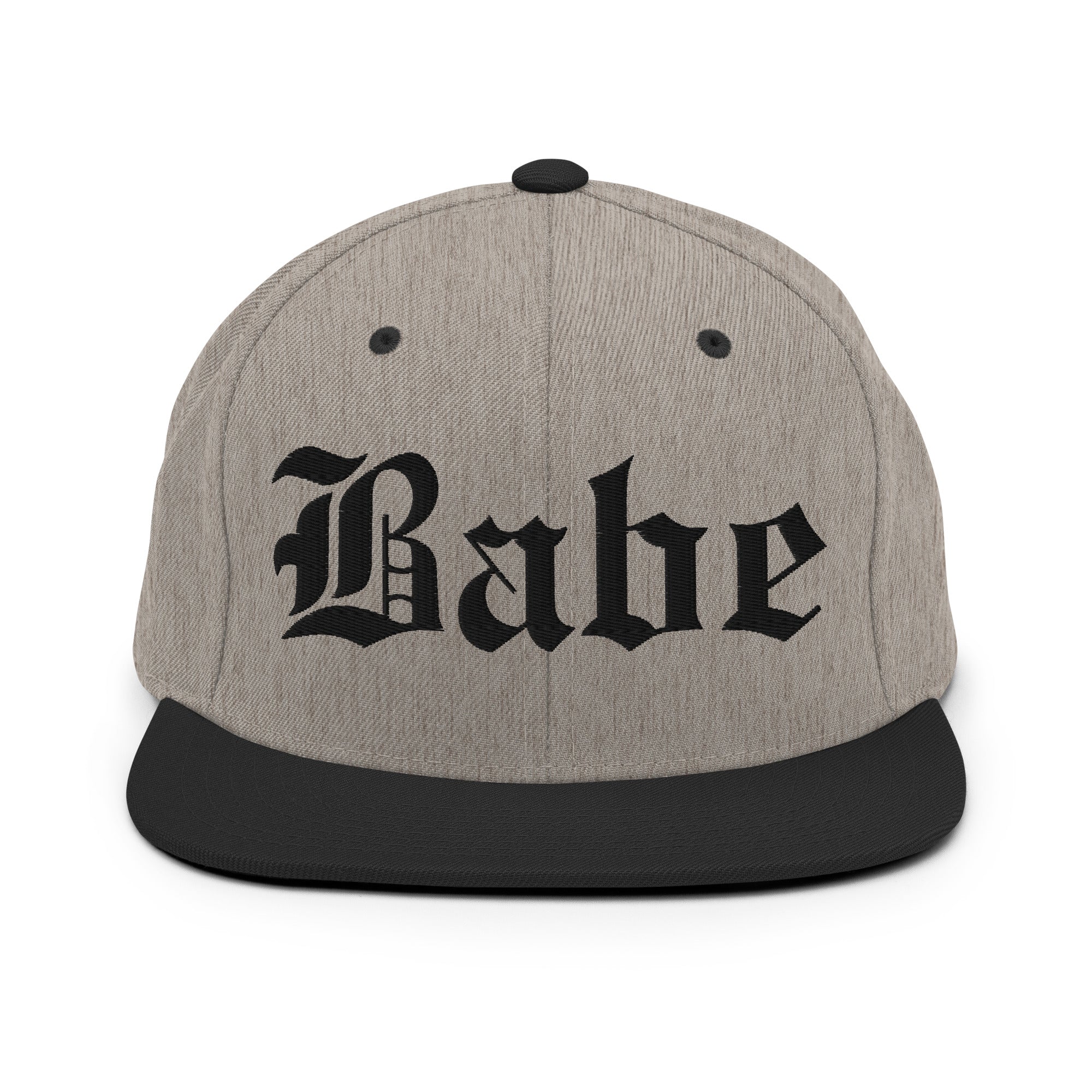 Snapback Hat – Babe Old English Embroidered - f9artist