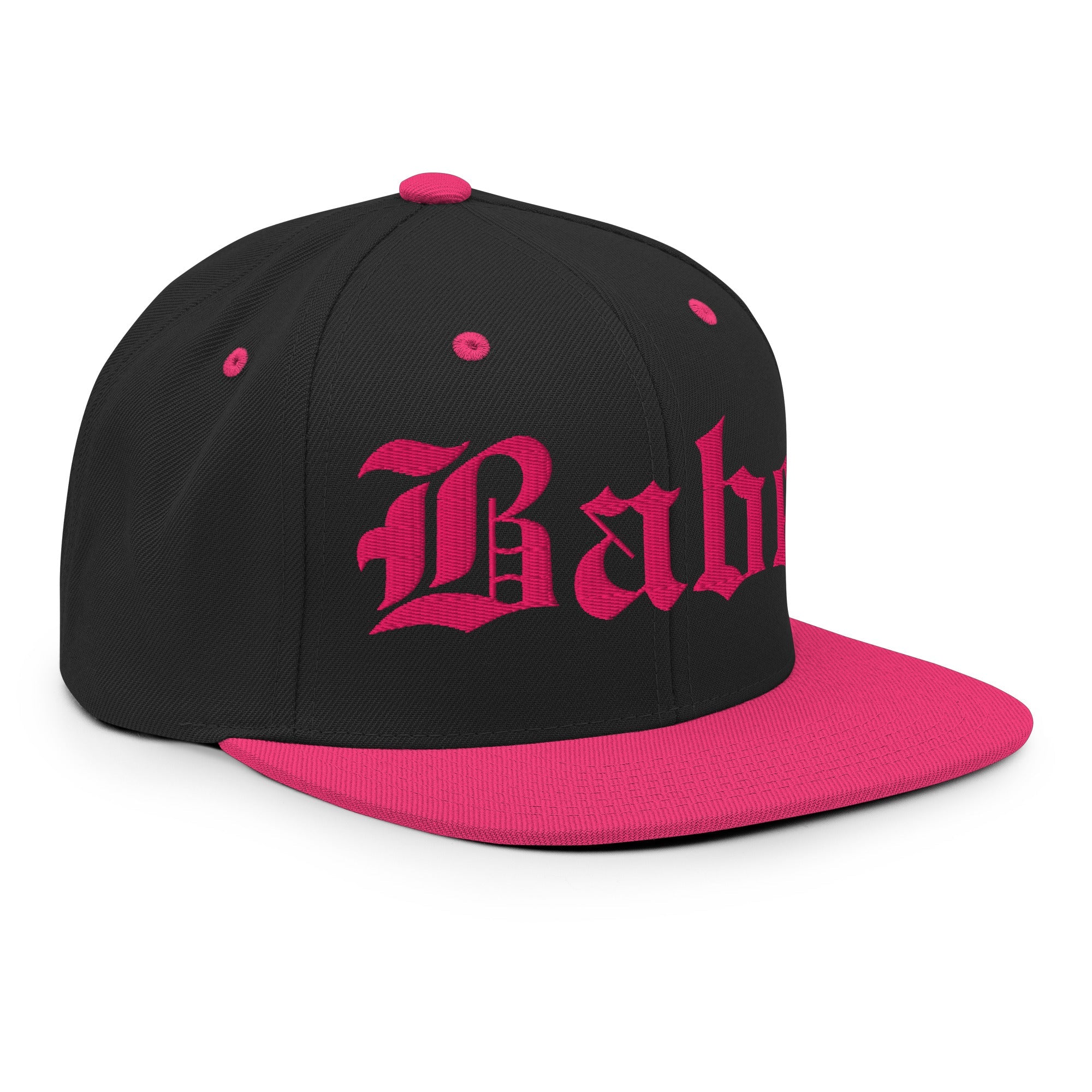 Snapback Hat – Babe Old English Embroidered - f9artist