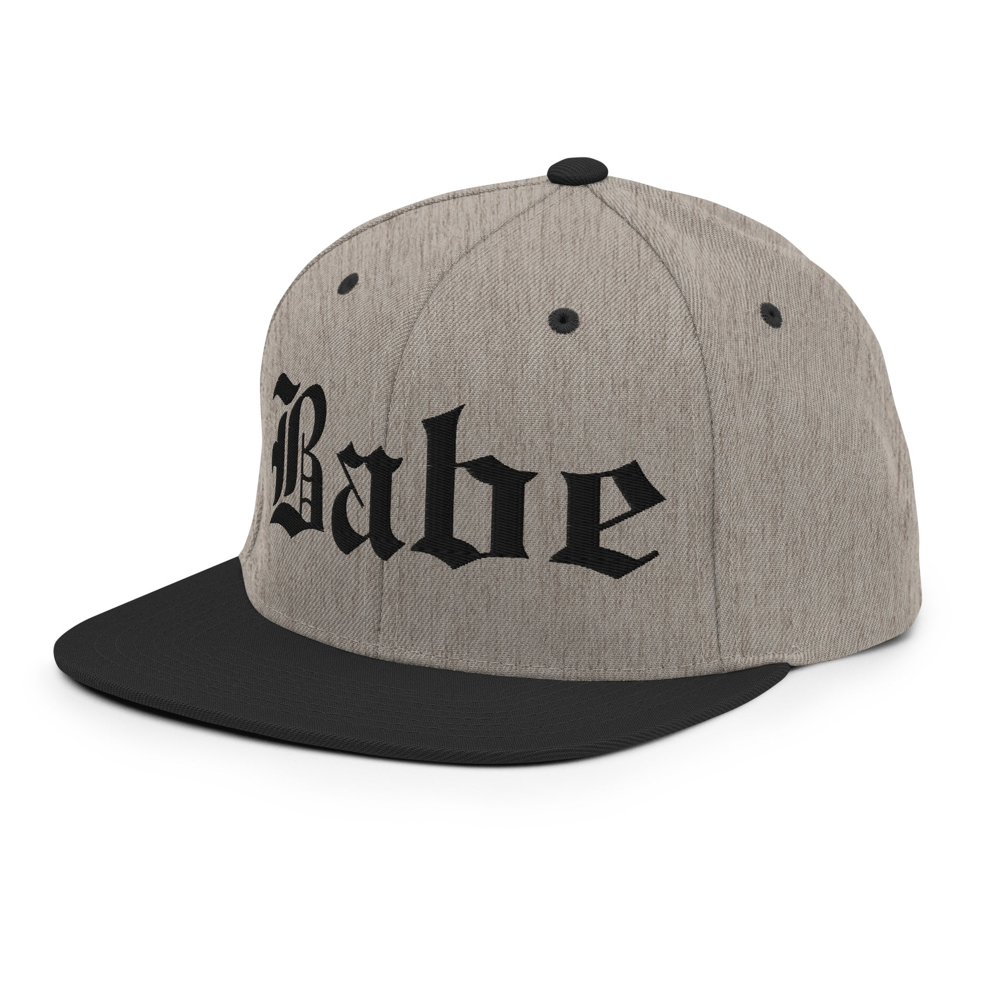 Snapback Hat – Babe Old English Embroidered - f9artist