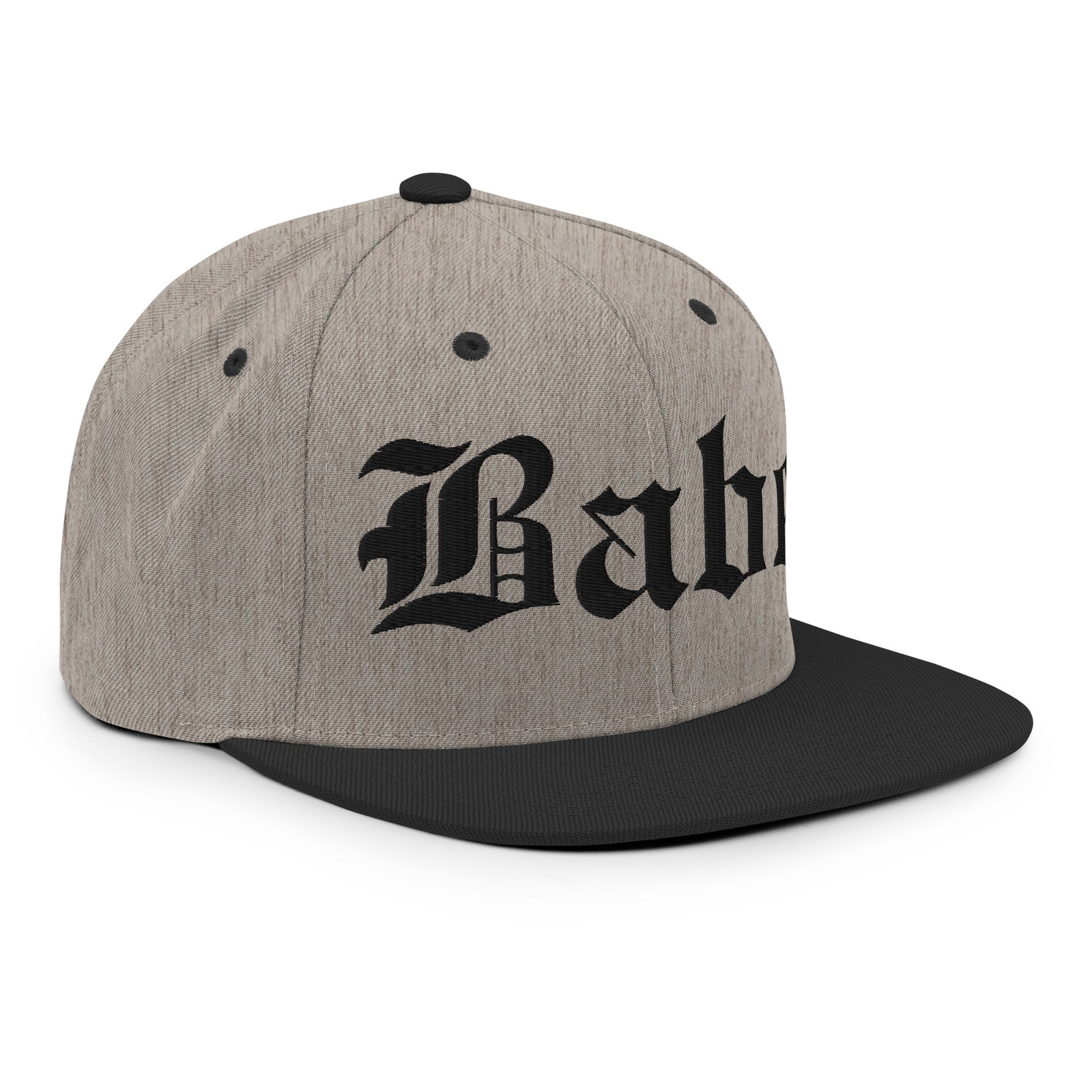 Snapback Hat – Babe Old English Embroidered - f9artist