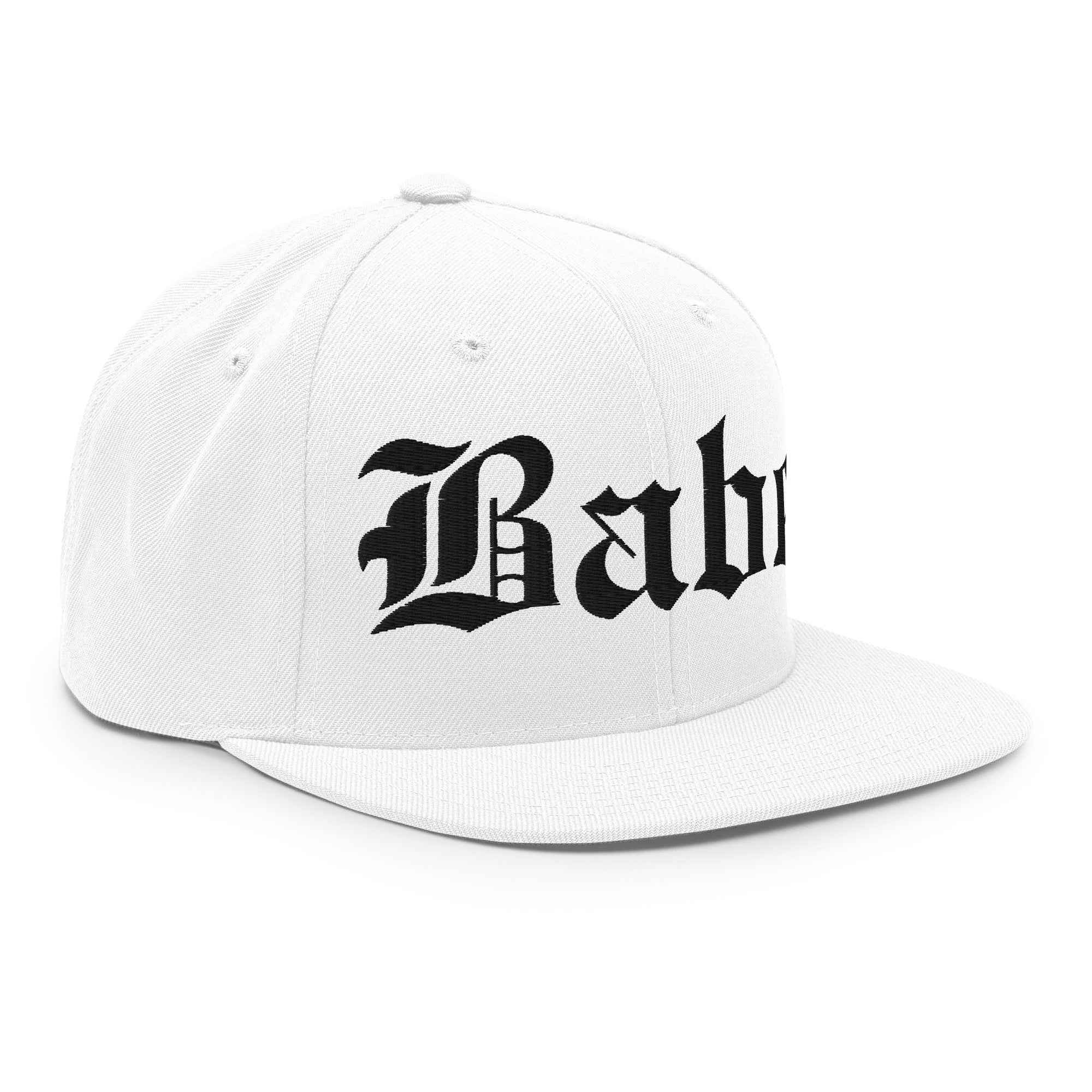 Snapback Hat – Babe Old English Embroidered - f9artist
