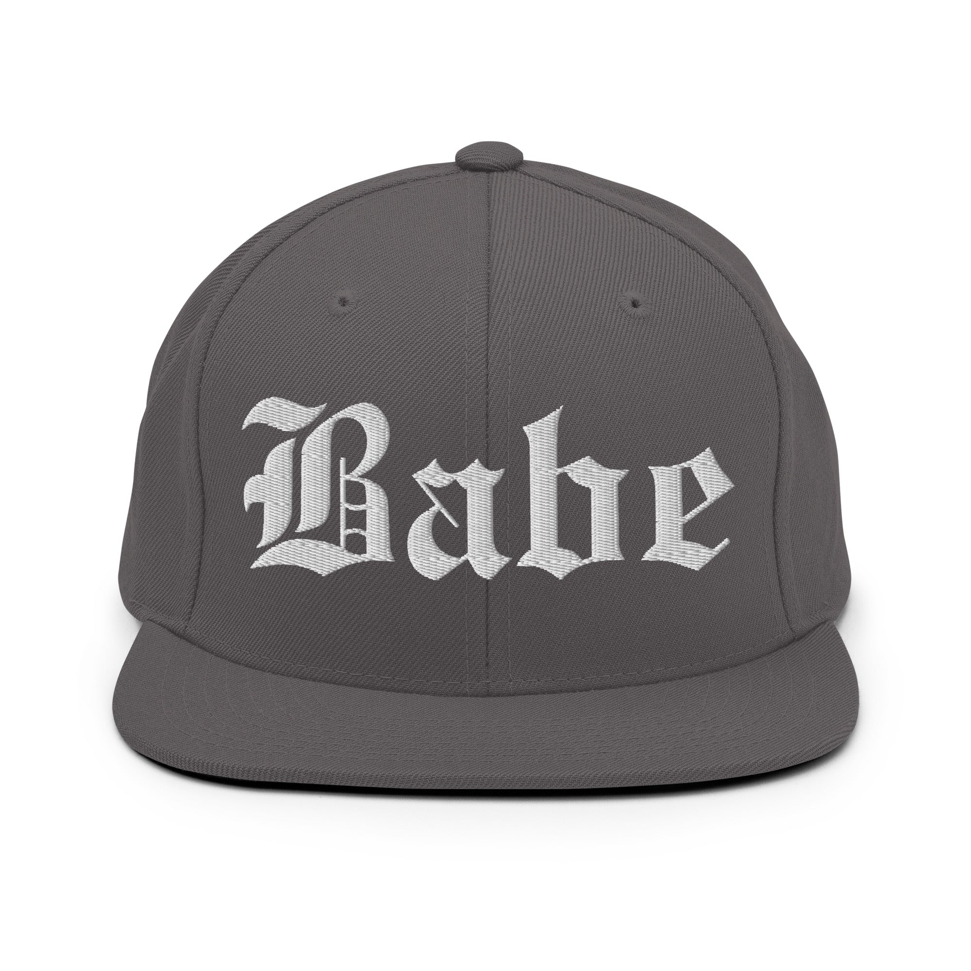 Snapback Hat – Babe Old English Embroidered - f9artist