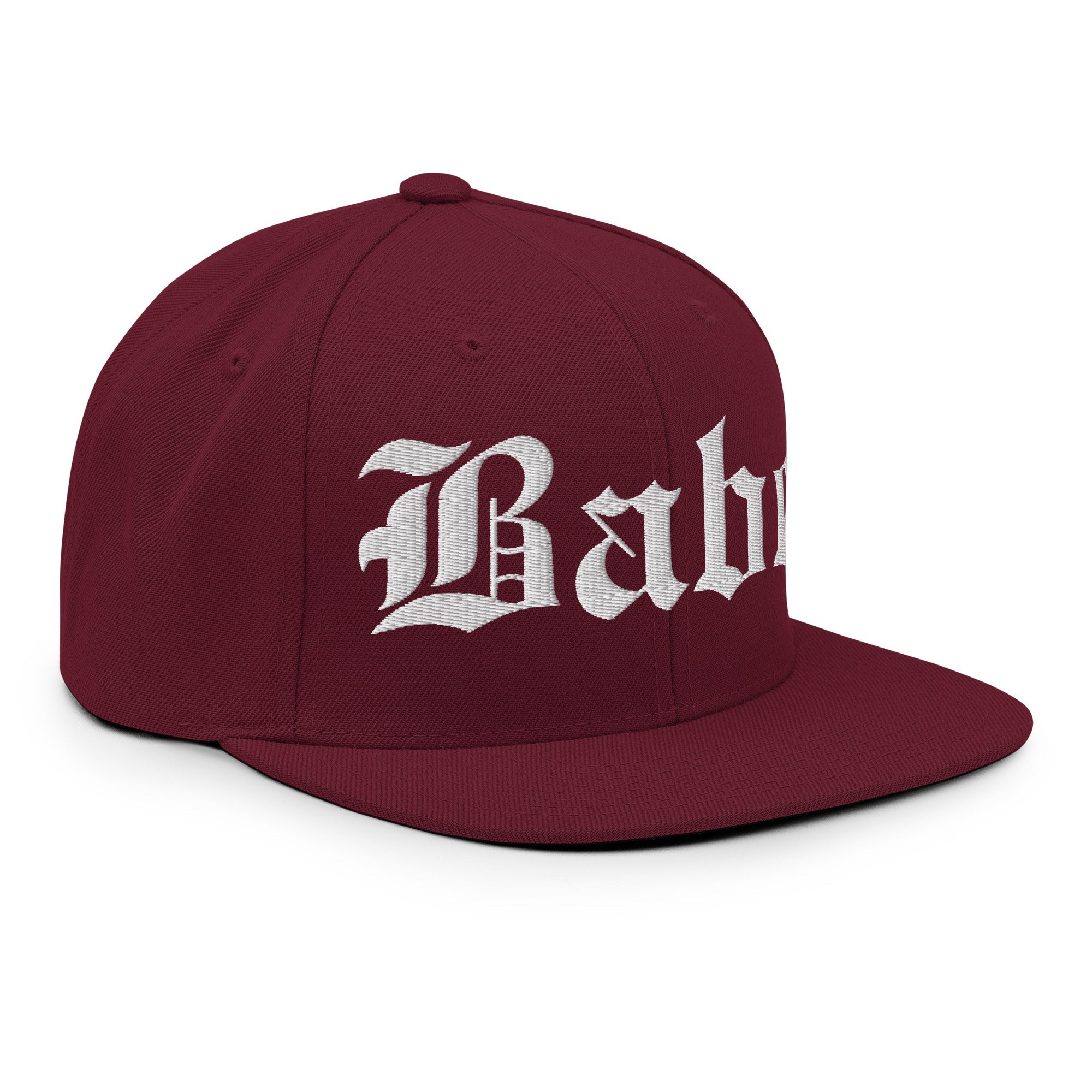 Snapback Hat – Babe Old English Embroidered - f9artist
