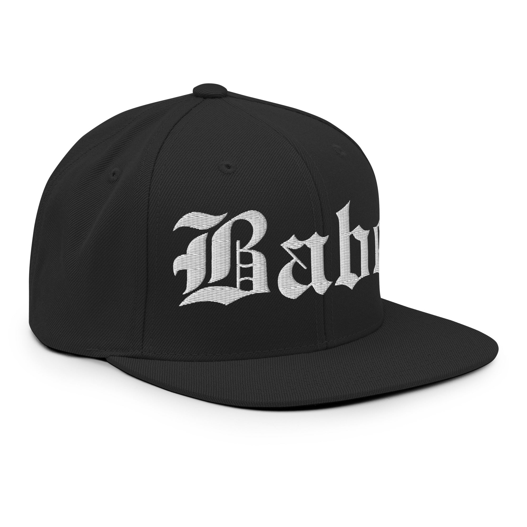 Snapback Hat – Babe Old English Embroidered - f9artist