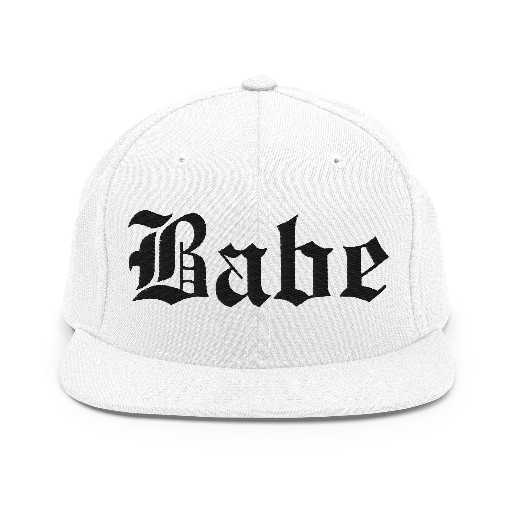 Snapback Hat – Babe Old English Embroidered - f9artist