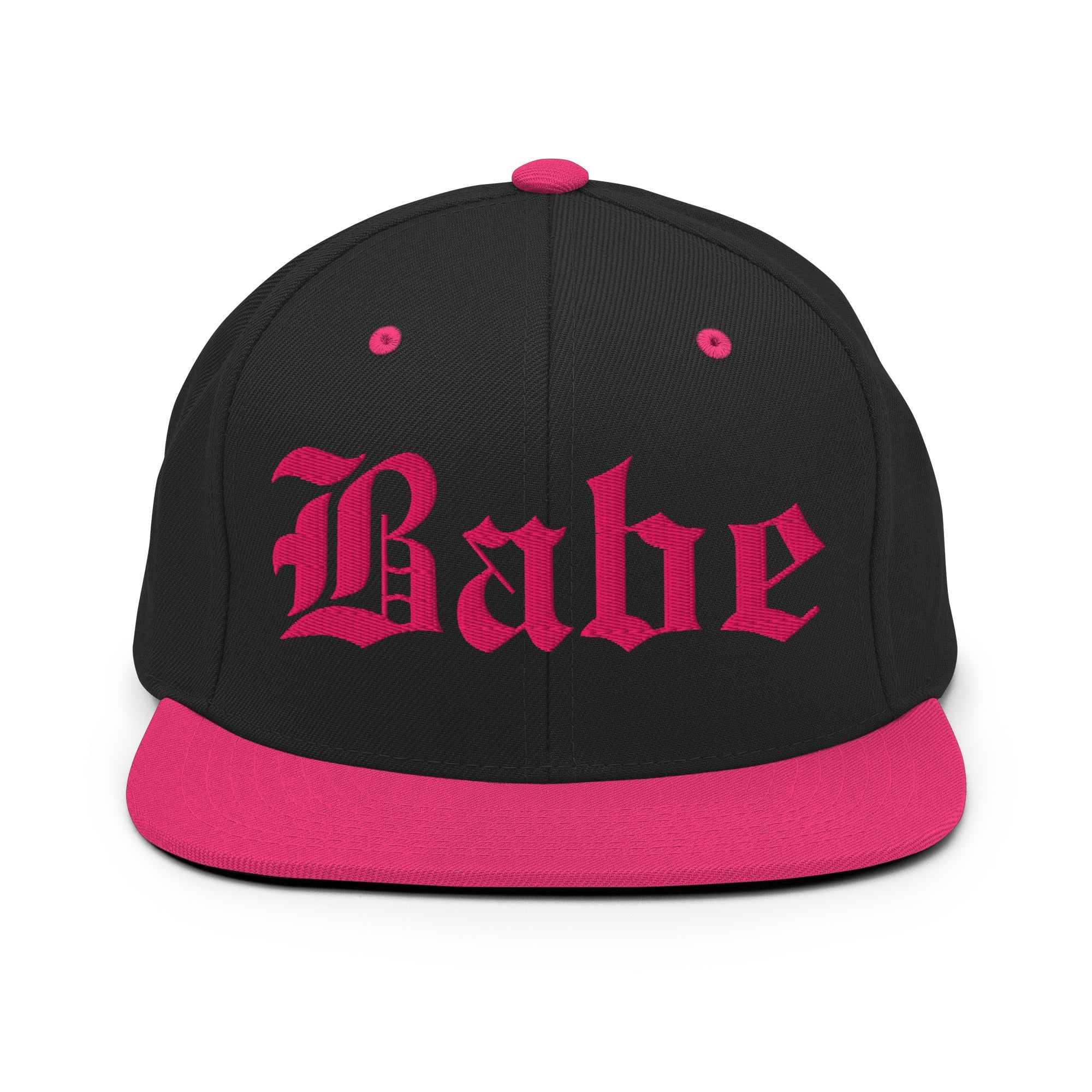 Snapback Hat – Babe Old English Embroidered - f9artist