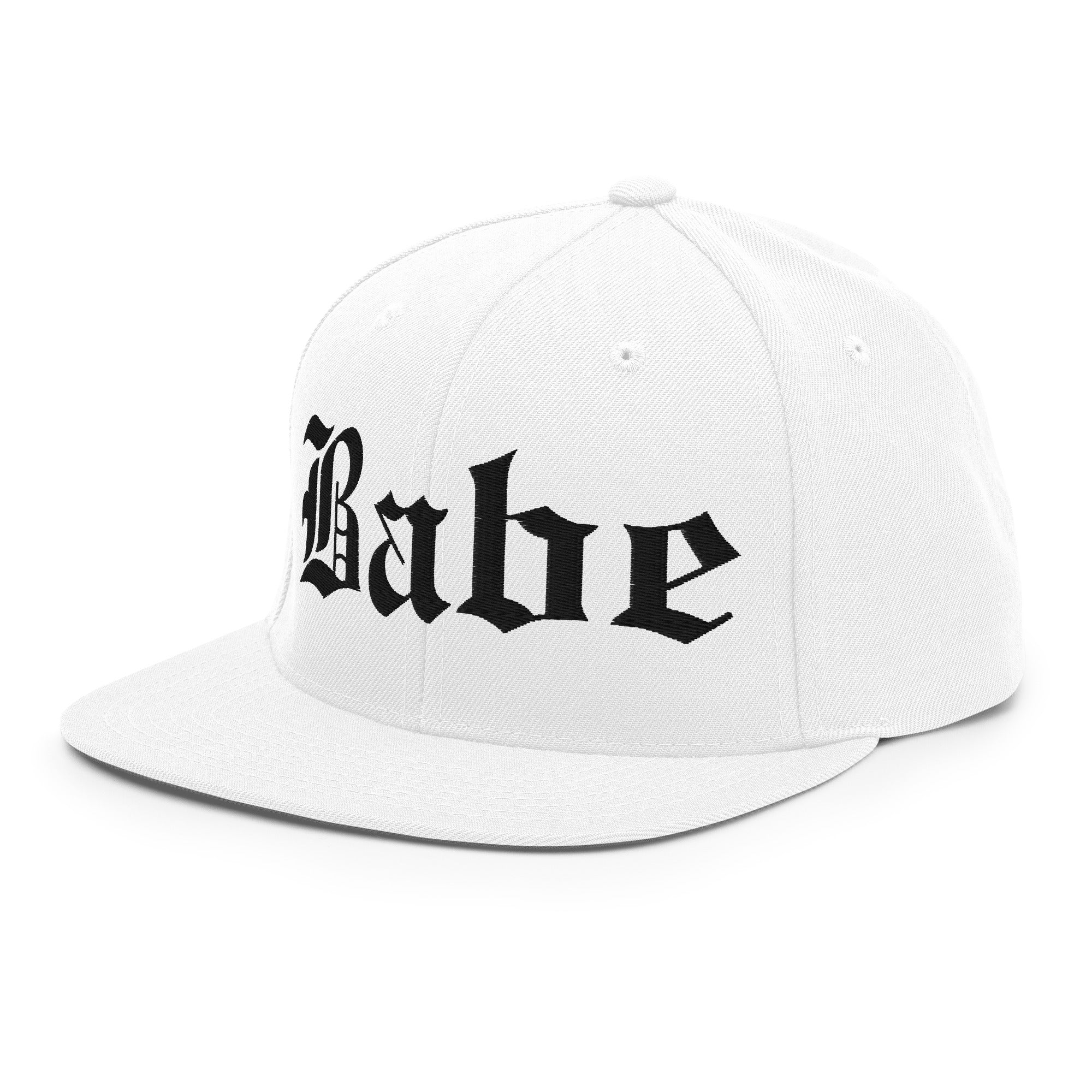 Snapback Hat – Babe Old English Embroidered - f9artist
