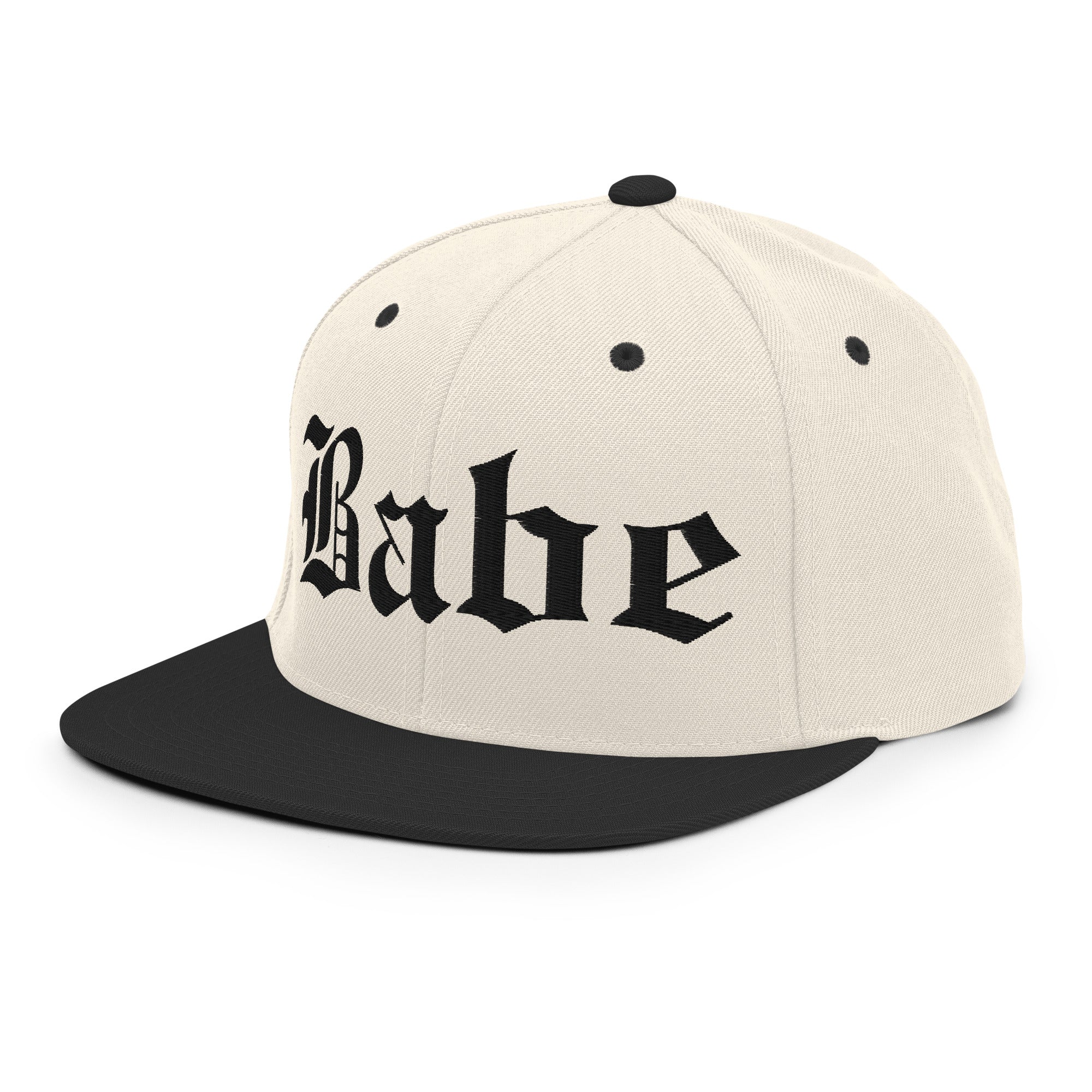 Snapback Hat – Babe Old English Embroidered - f9artist