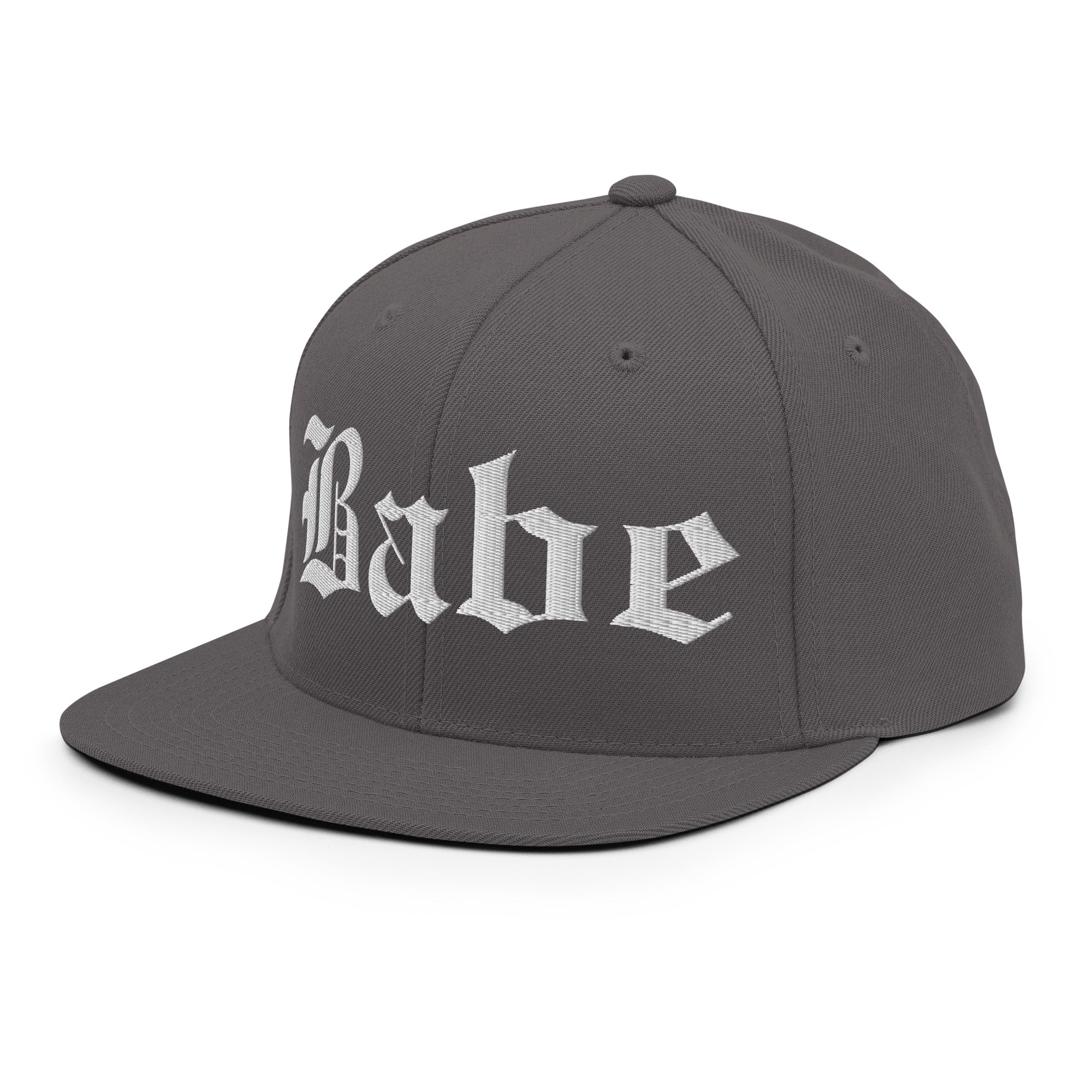 Snapback Hat – Babe Old English Embroidered - f9artist
