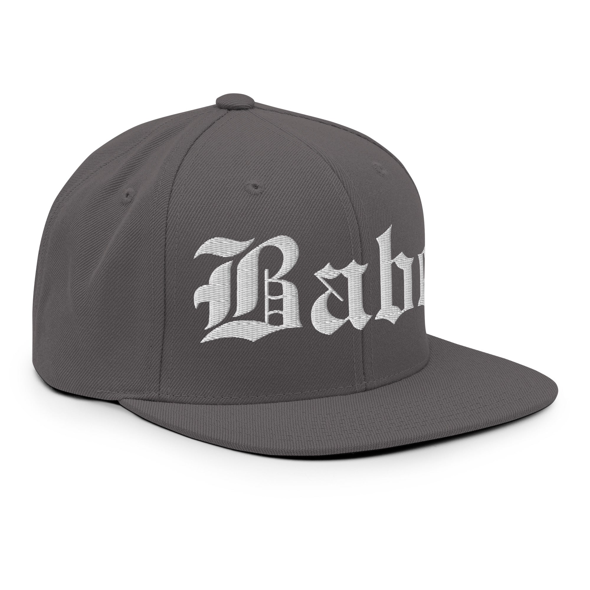 Snapback Hat – Babe Old English Embroidered - f9artist