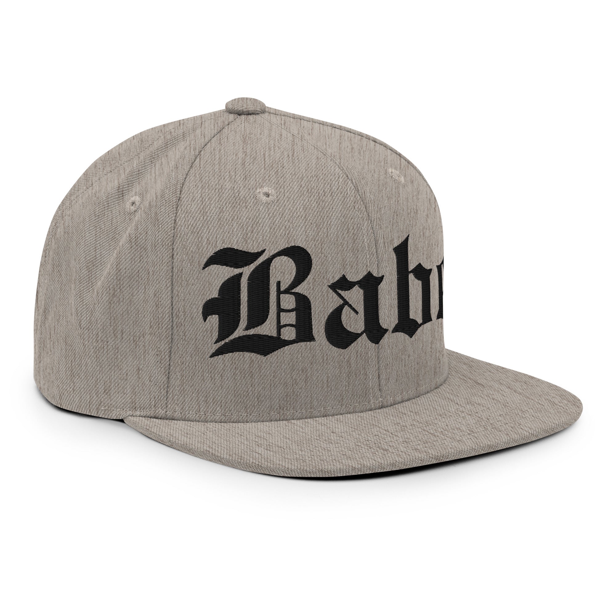 Snapback Hat – Babe Old English Embroidered - f9artist