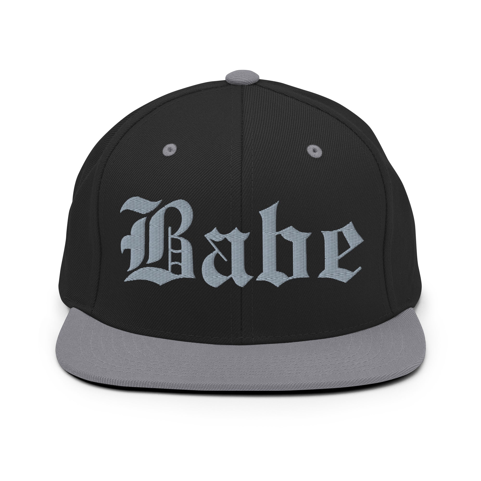 Snapback Hat – Babe Old English Embroidered - f9artist
