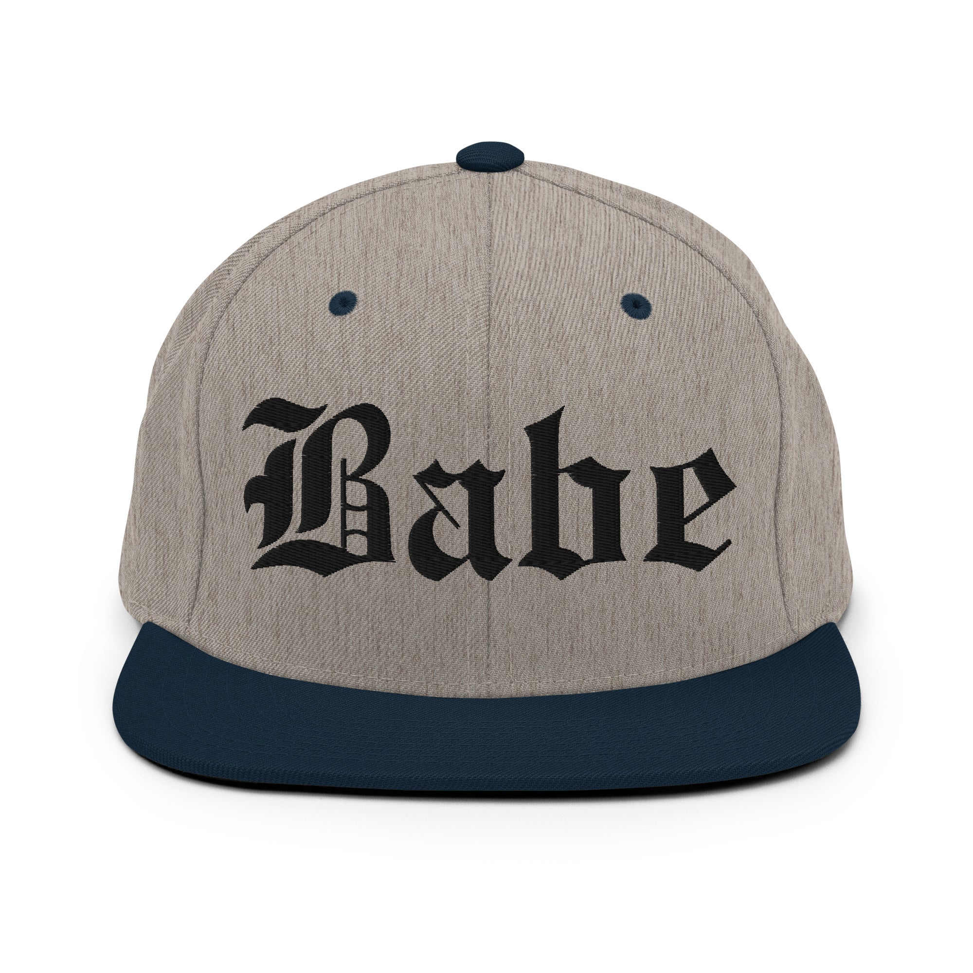 Snapback Hat – Babe Old English Embroidered - f9artist