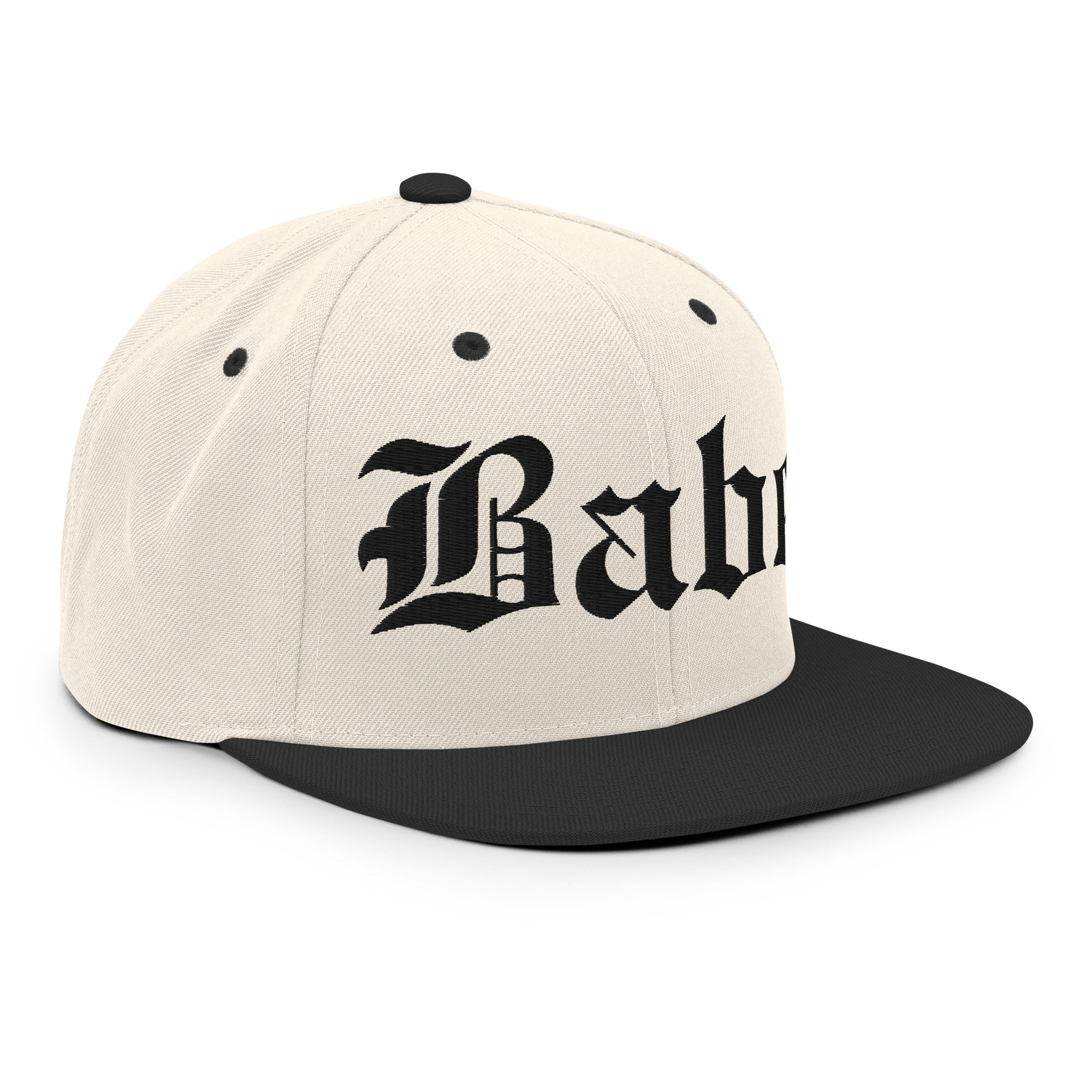 Snapback Hat – Babe Old English Embroidered - f9artist