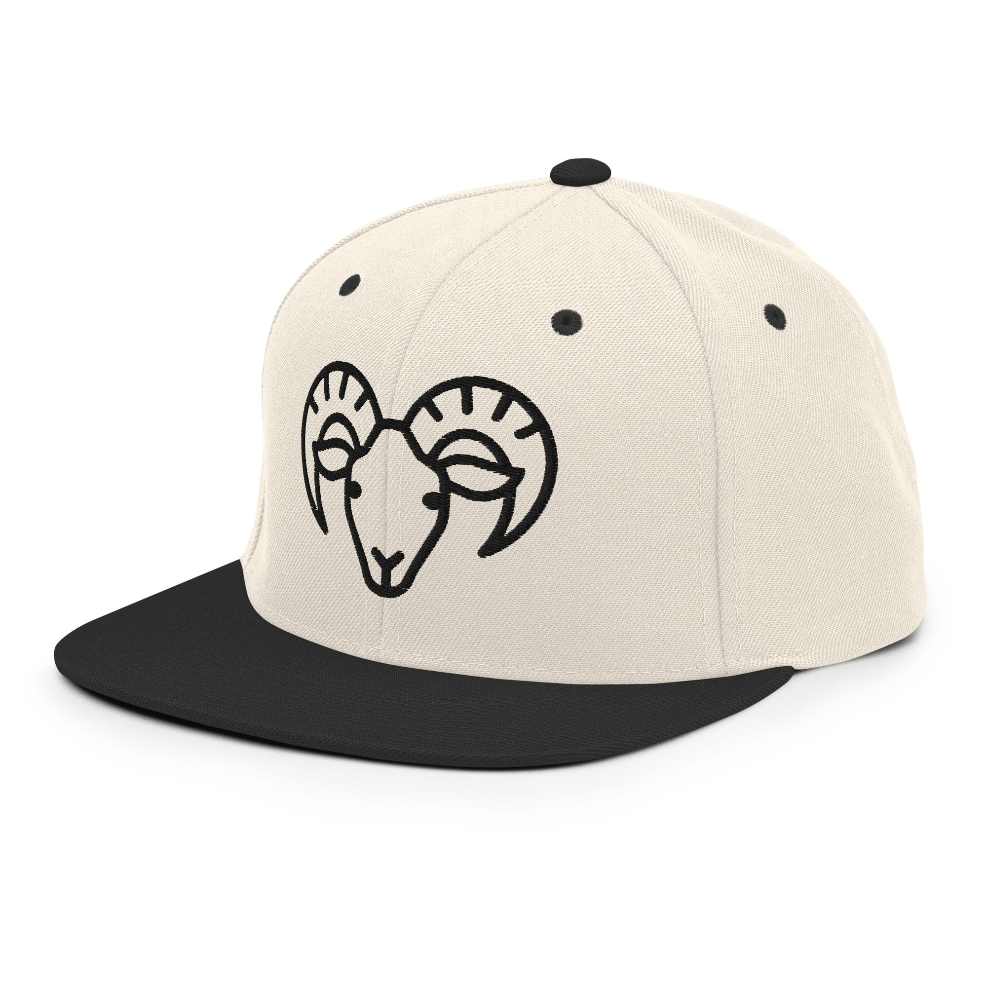 Snapback Hat – Ram Line Art Edition by f9artist - f9artist