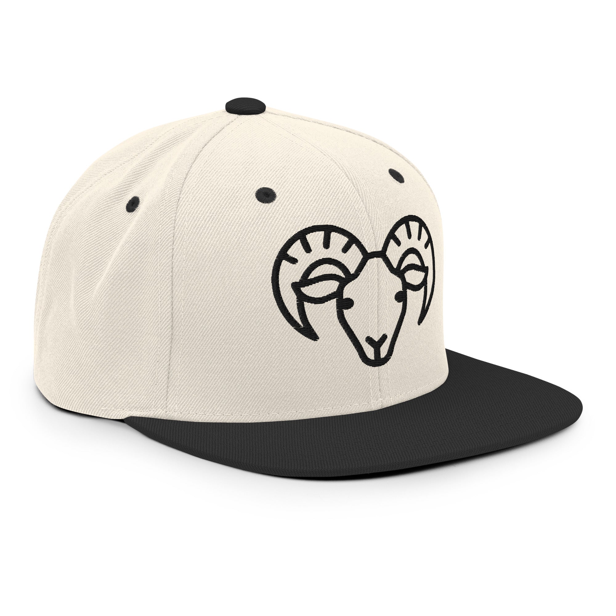 Snapback Hat – Ram Line Art Edition by f9artist - f9artist