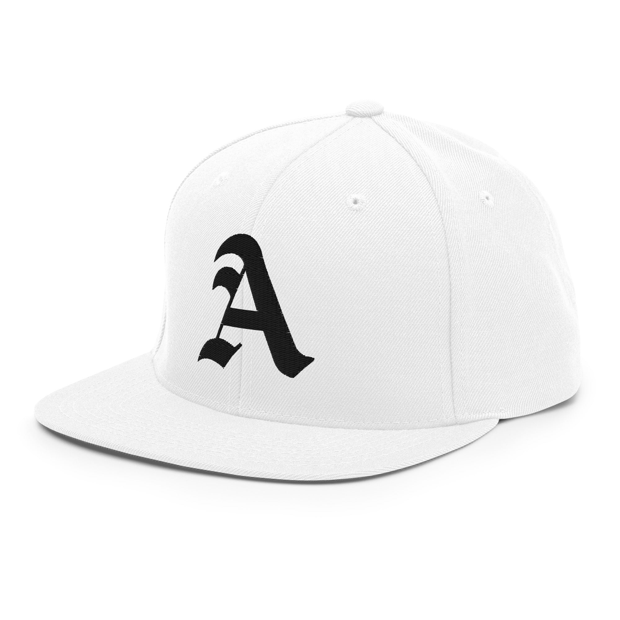 Snapback Hat – Stitchfy Old English “A” Embroidered - f9artist