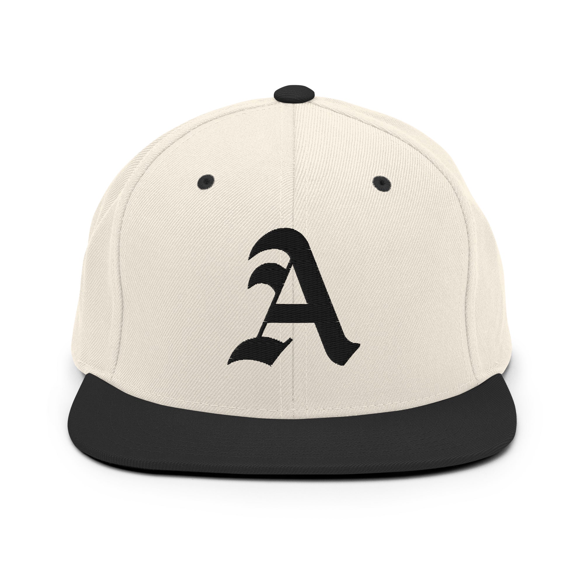 Snapback Hat – Stitchfy Old English “A” Embroidered - f9artist