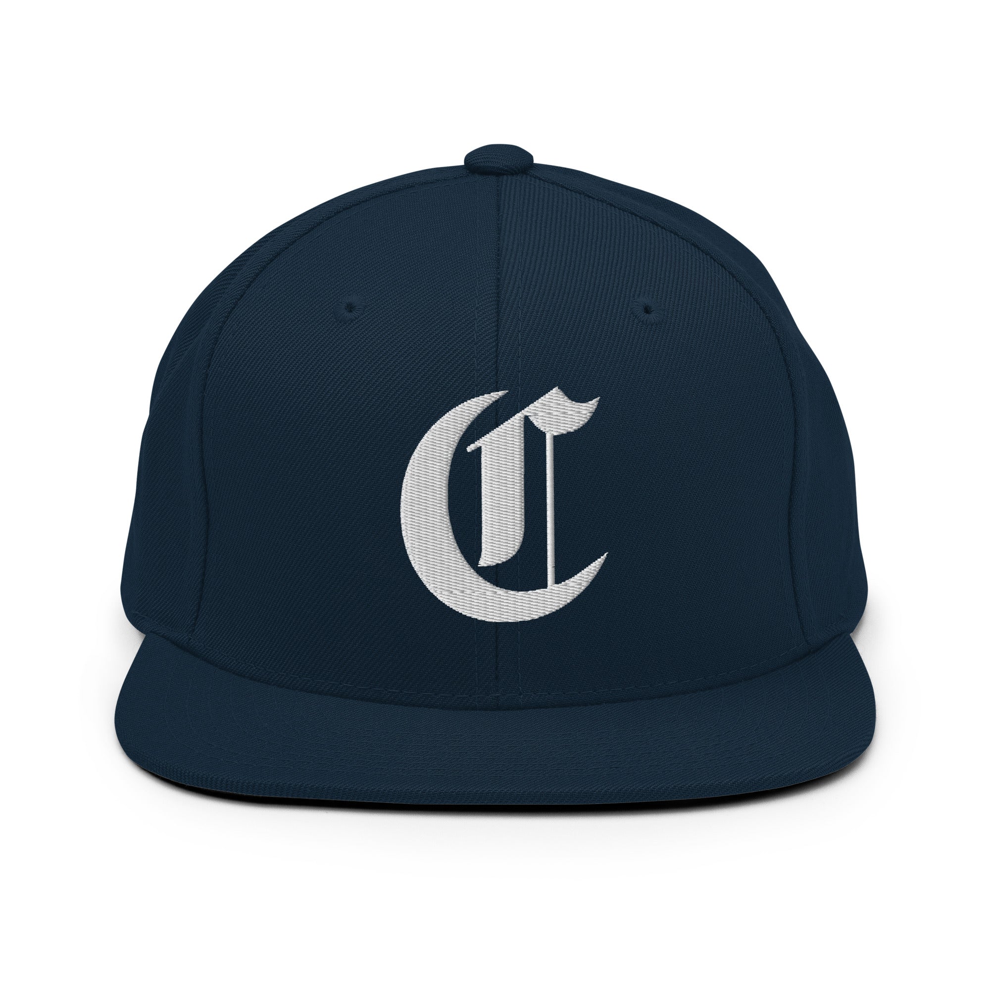 Snapback Hat – Stitchfy Old English “C” Embroidered - f9artist