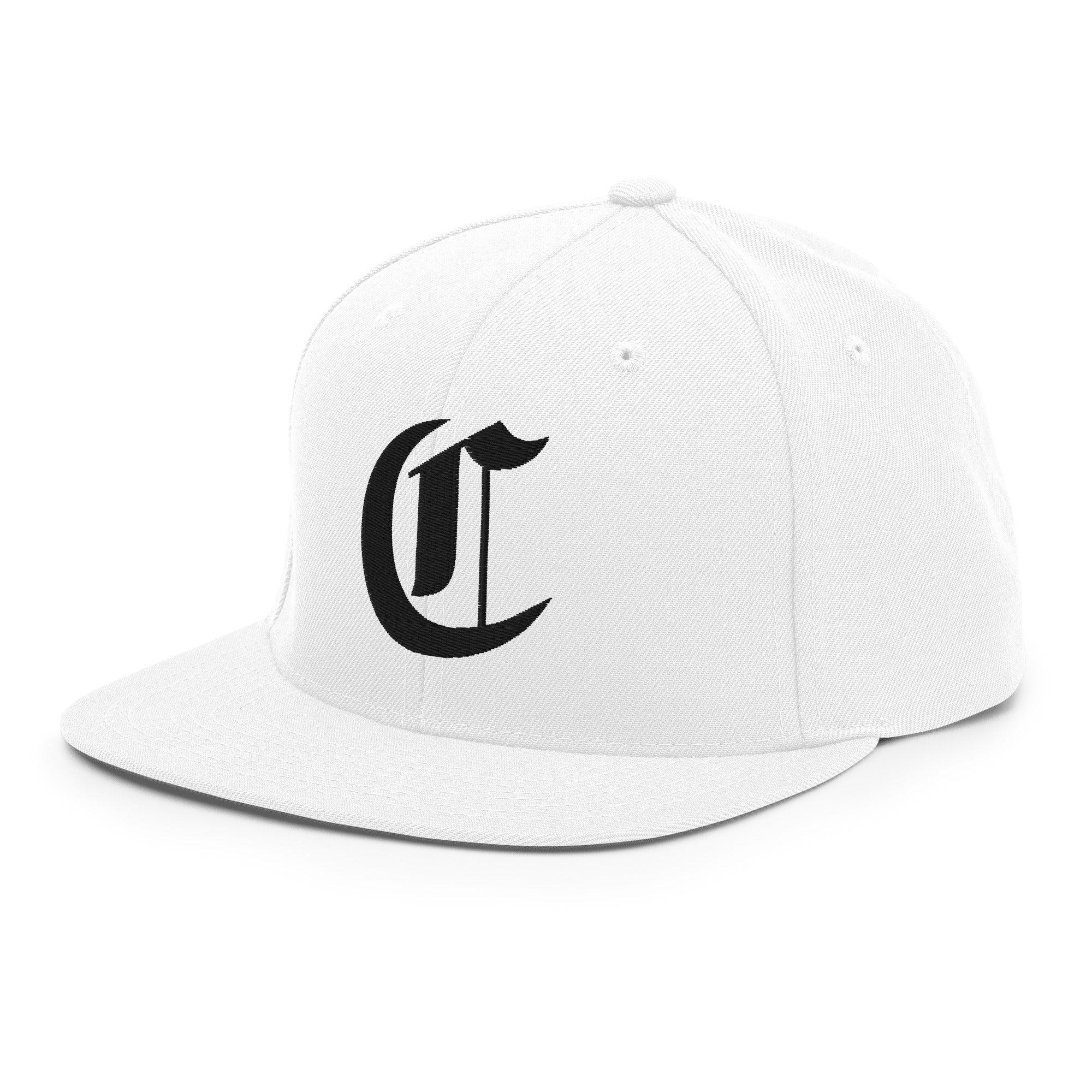 Snapback Hat – Stitchfy Old English “C” Embroidered - f9artist