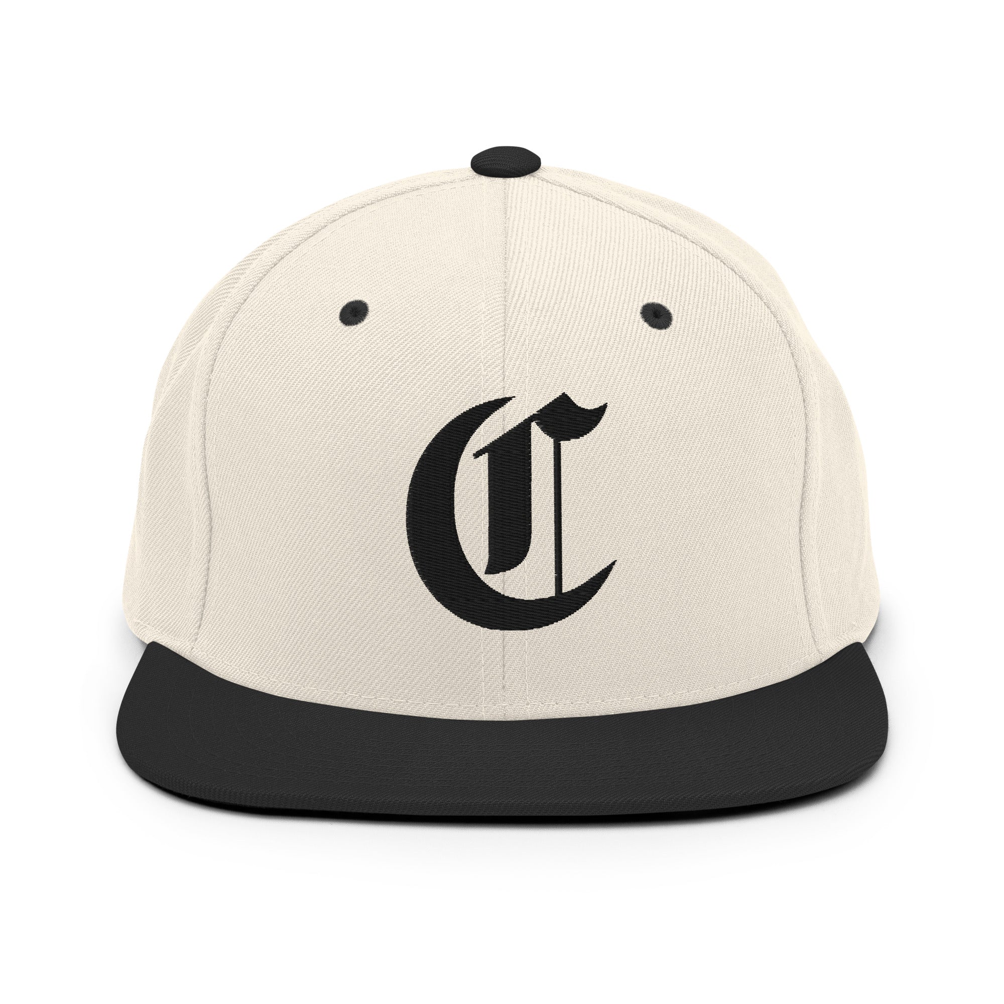 Snapback Hat – Stitchfy Old English “C” Embroidered - f9artist