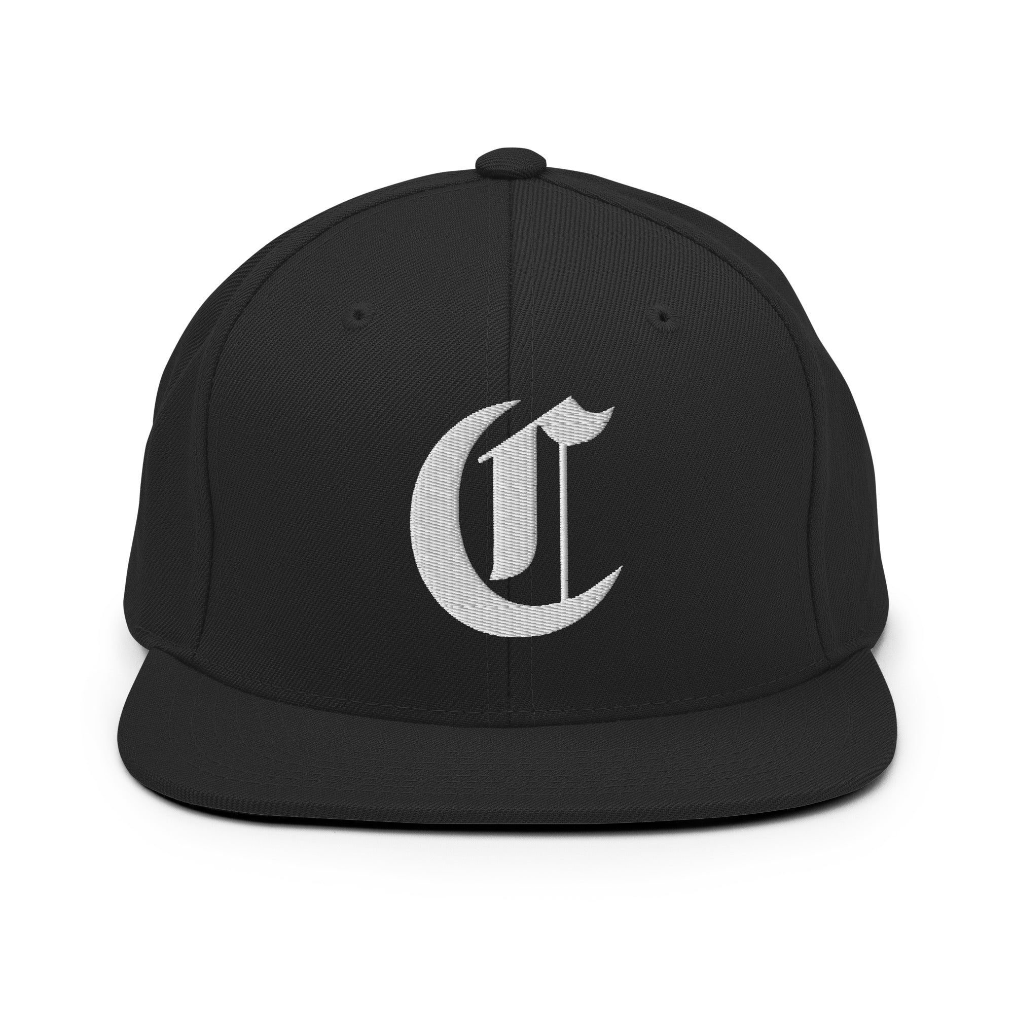 Snapback Hat – Stitchfy Old English “C” Embroidered - f9artist