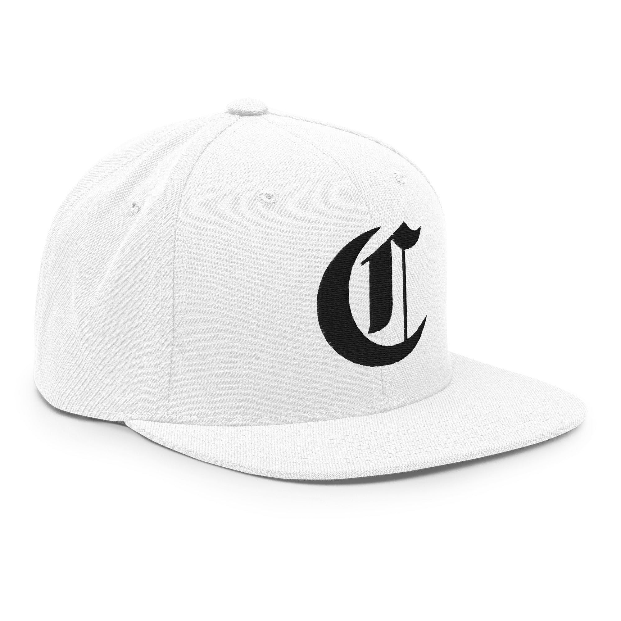 Snapback Hat – Stitchfy Old English “C” Embroidered - f9artist