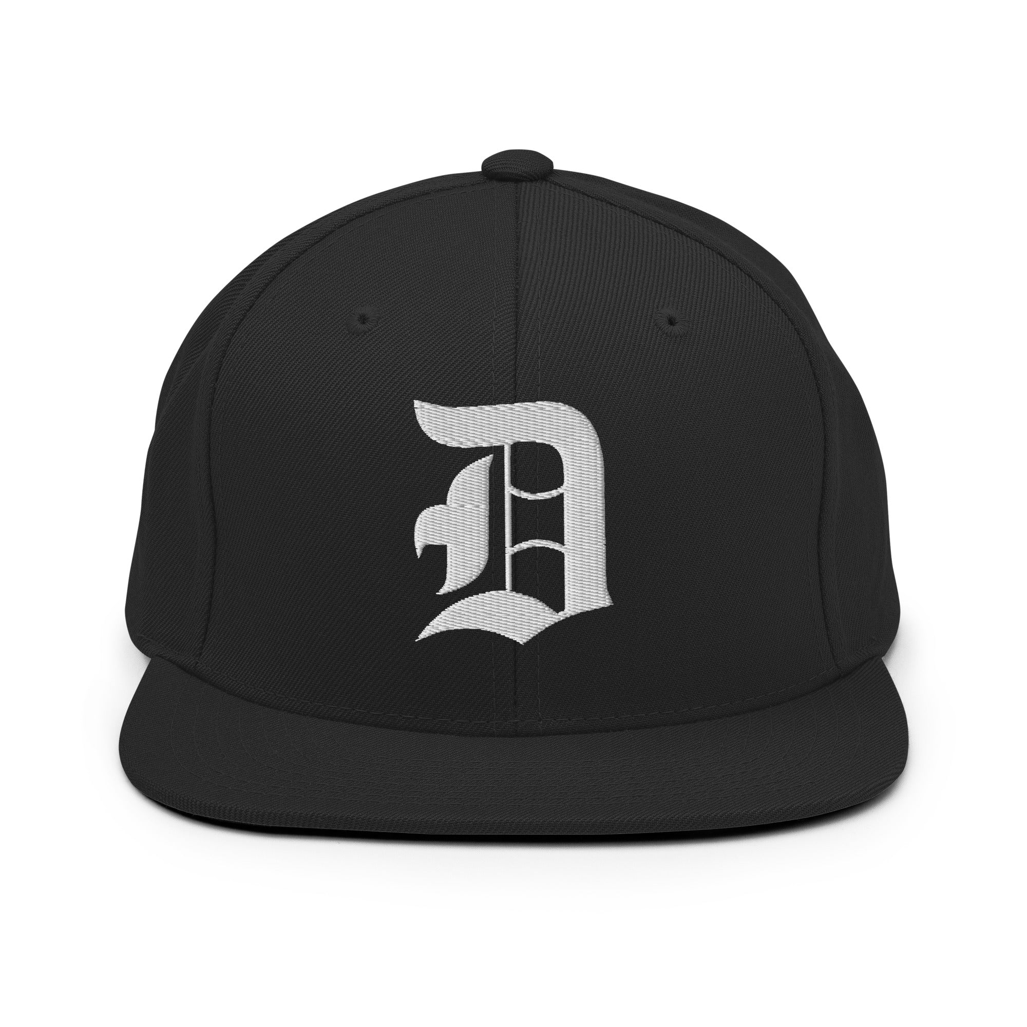 Snapback Hat – Stitchfy Old English “D” Embroidered - f9artist