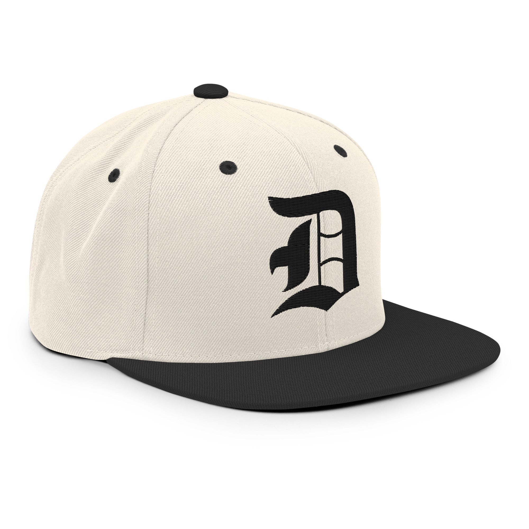 Snapback Hat – Stitchfy Old English “D” Embroidered - f9artist