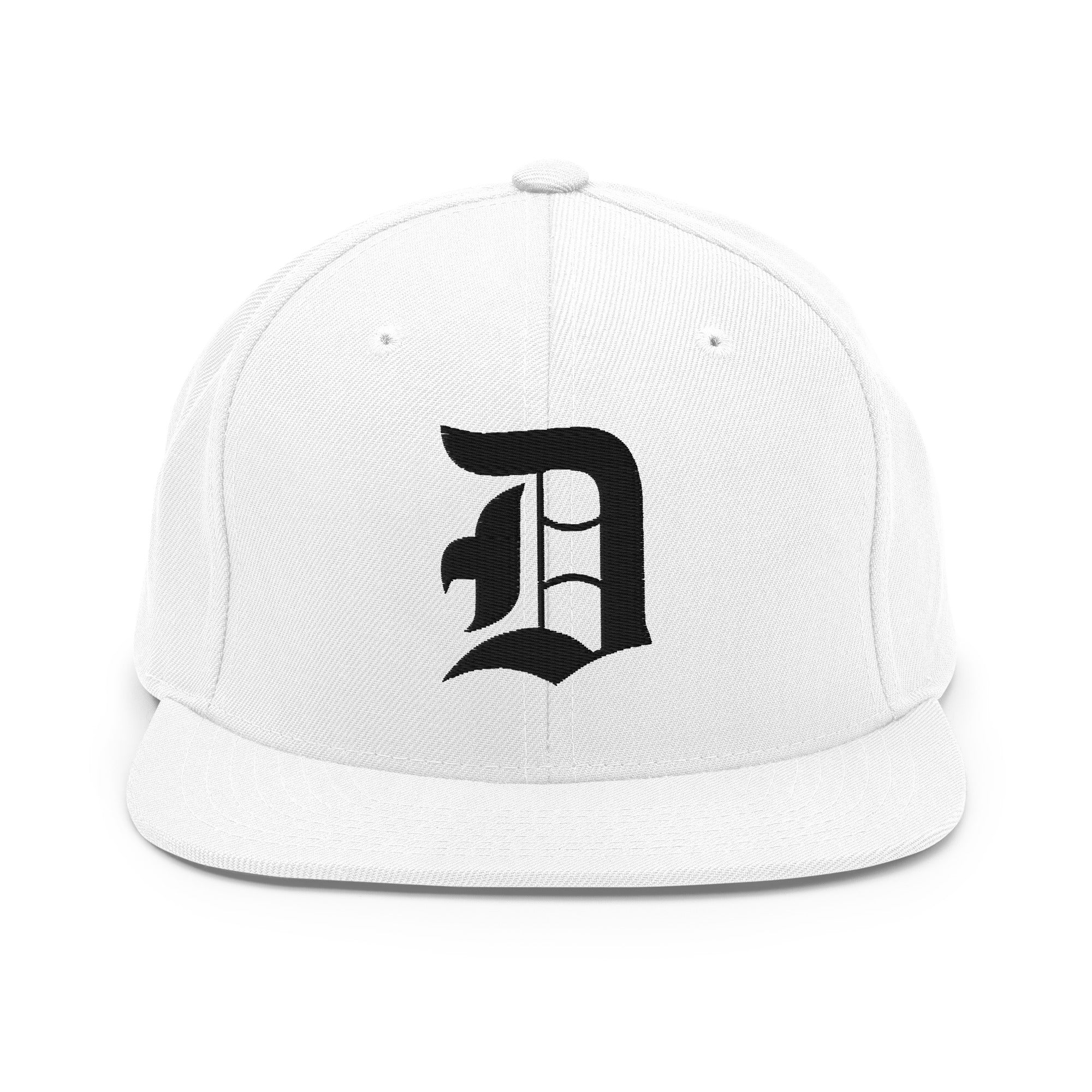 Snapback Hat – Stitchfy Old English “D” Embroidered - f9artist