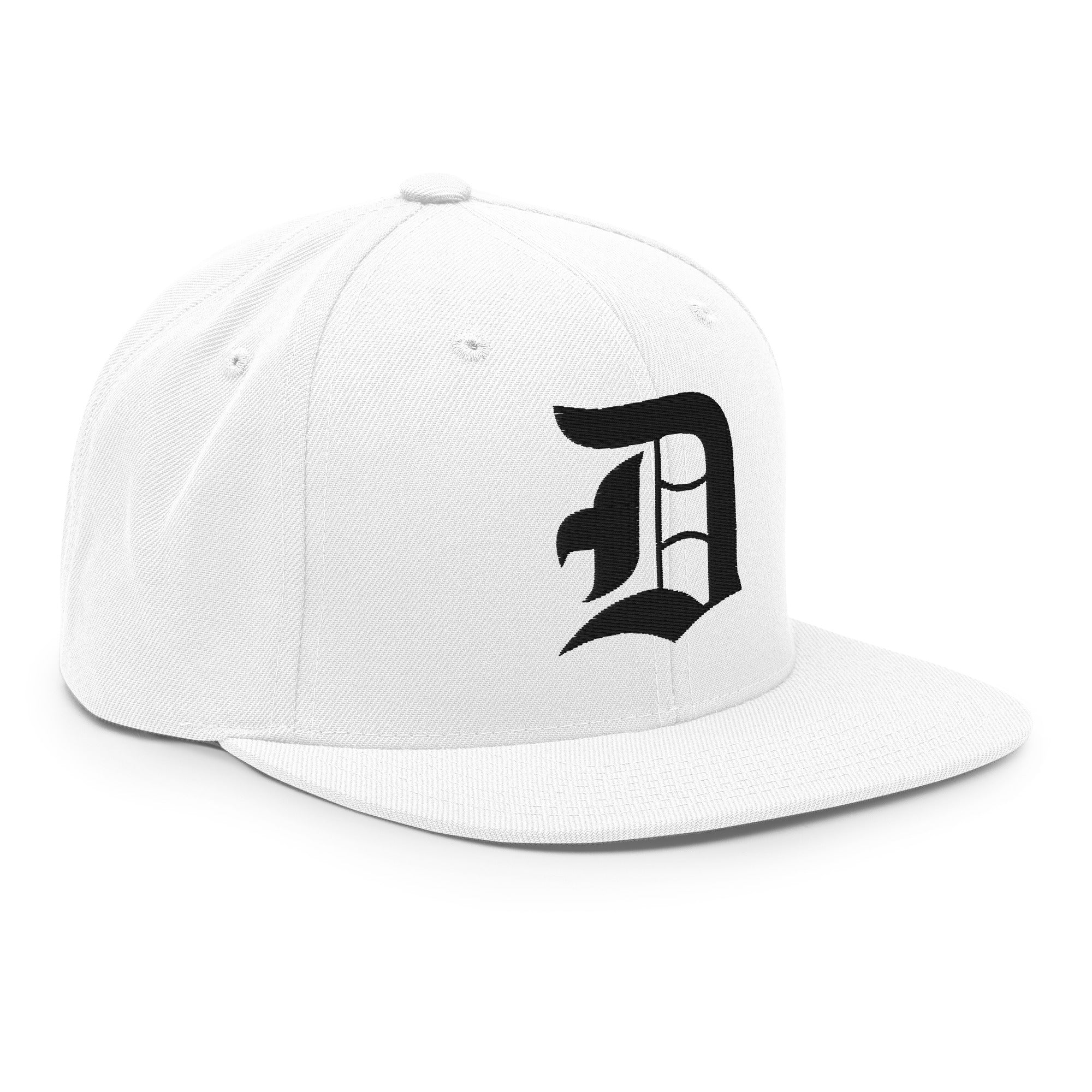 Snapback Hat – Stitchfy Old English “D” Embroidered - f9artist
