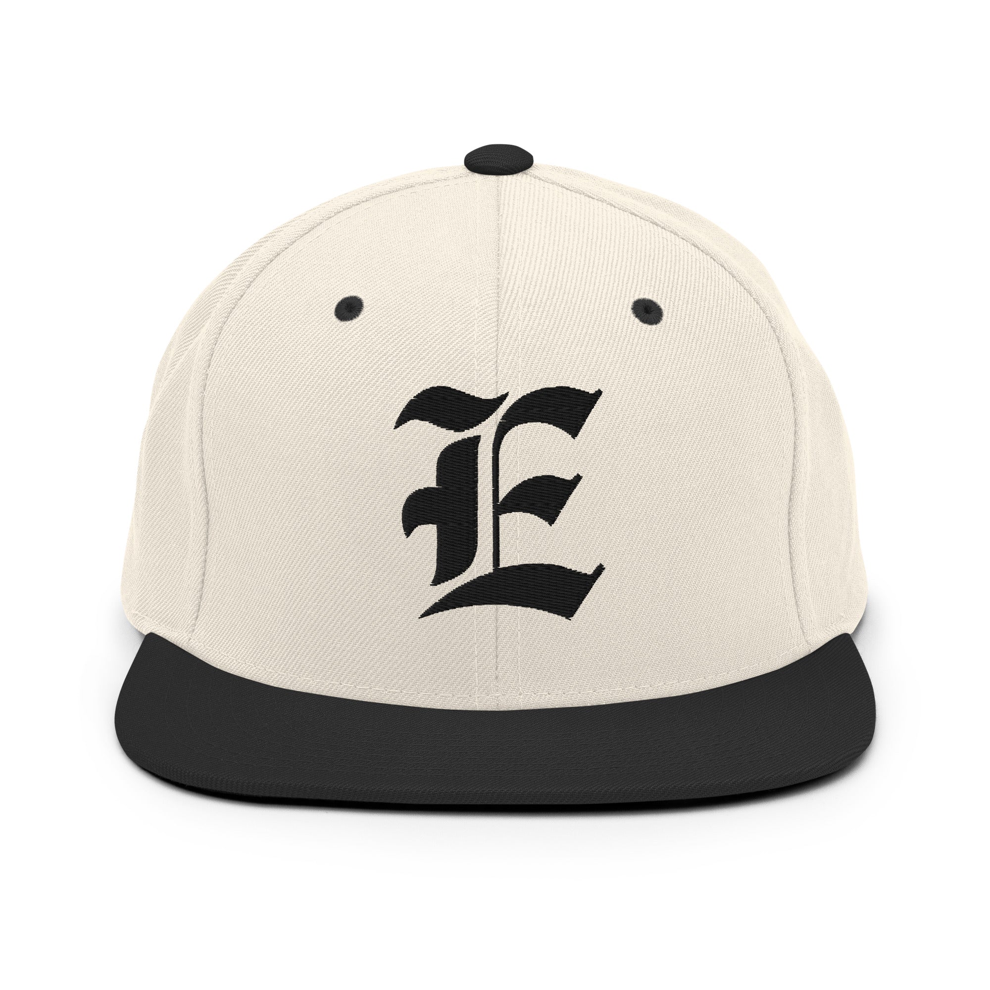 Snapback Hat – Stitchfy Old English “E” Embroidered - f9artist