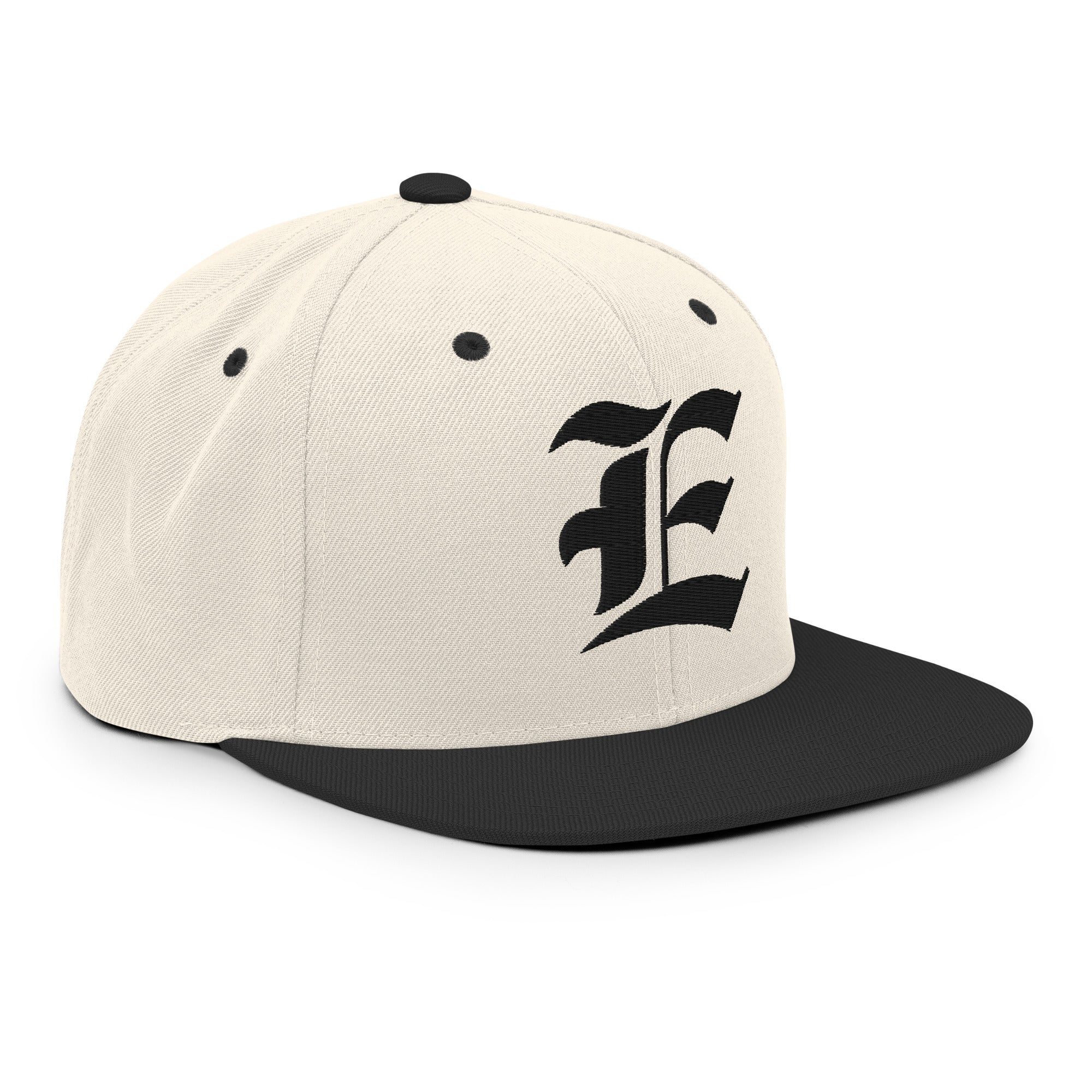 Snapback Hat – Stitchfy Old English “E” Embroidered - f9artist