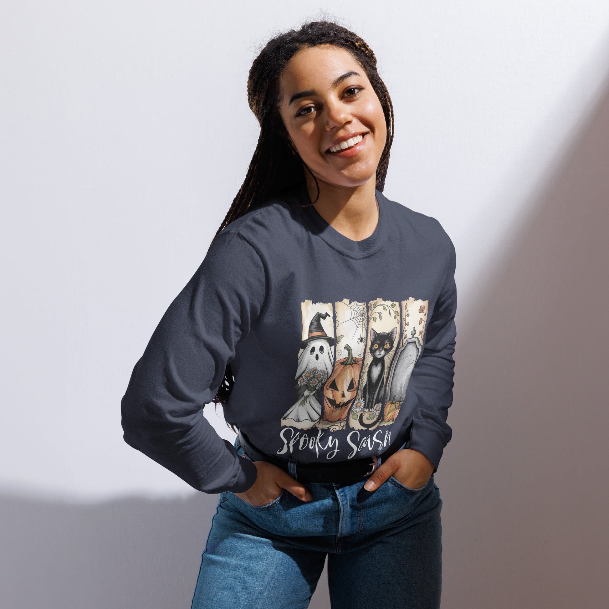 Spooky Season Halloween Long Sleeve Shirt - f9artist