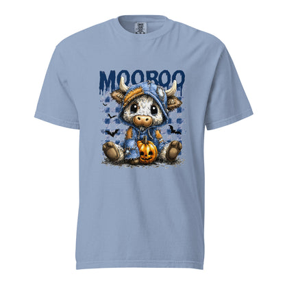 Spooky Squad Halloween Unisex T-Shirt – Cute Cow Ghost Graphic Tee for October Parties - f9artist