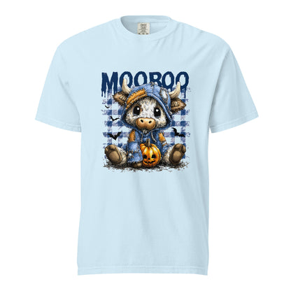 Spooky Squad Halloween Unisex T-Shirt – Cute Cow Ghost Graphic Tee for October Parties - f9artist