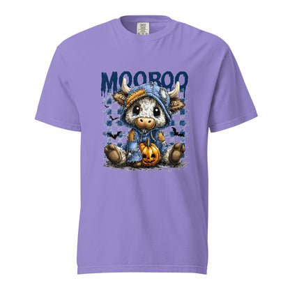 Spooky Squad Halloween Unisex T-Shirt – Cute Cow Ghost Graphic Tee for October Parties - f9artist